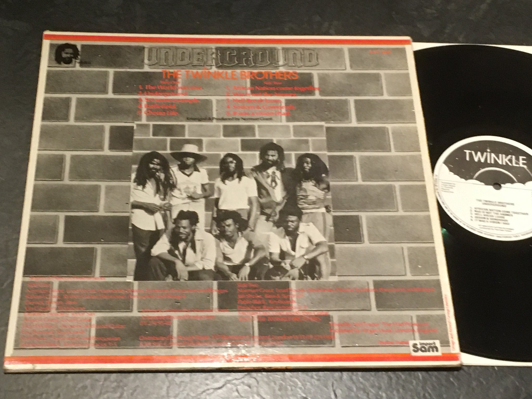 Omslagsbild för skivan THE TWINKLE BROTHERS underground LP -82 UK TWINKLE MUSIC NG 500