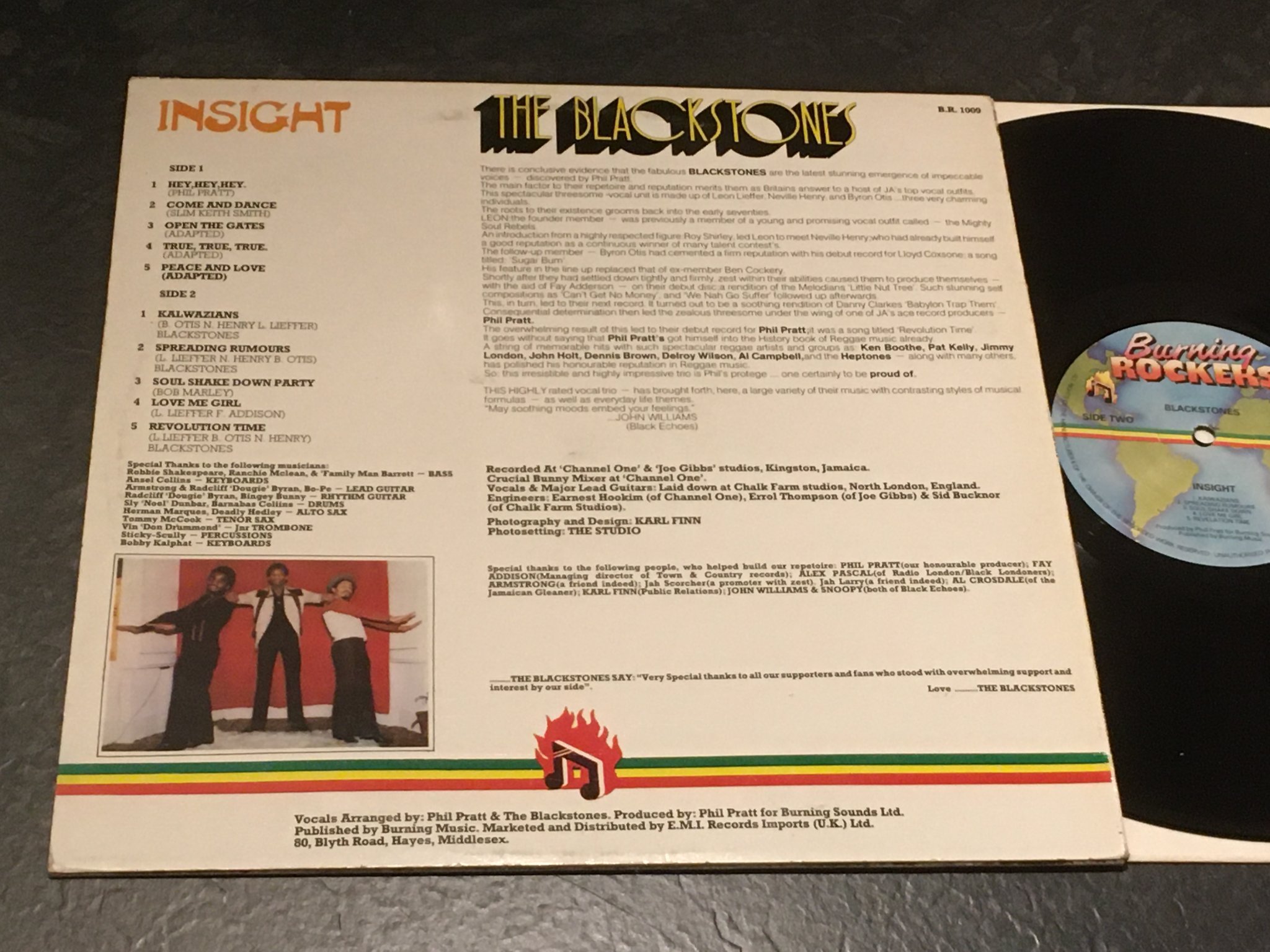 Omslagsbild för skivan THE BLACKSTONES Insight LP -79 UK BURNING ROCKERS BR 1009 rare!