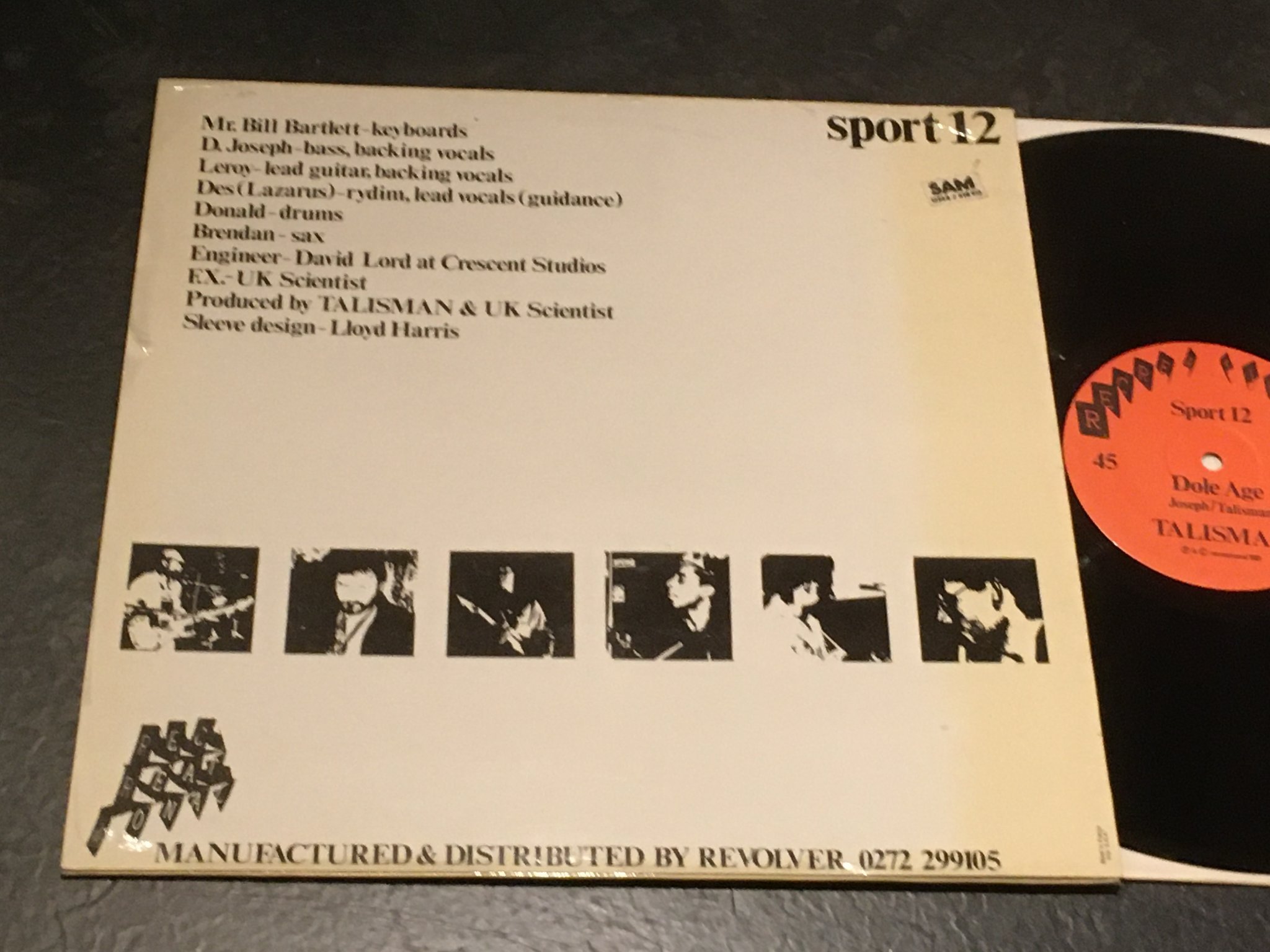 Omslagsbild för skivan TALISMAN  dole age / free speech 12”single -81 UK RECREATIONAL SPORT 12