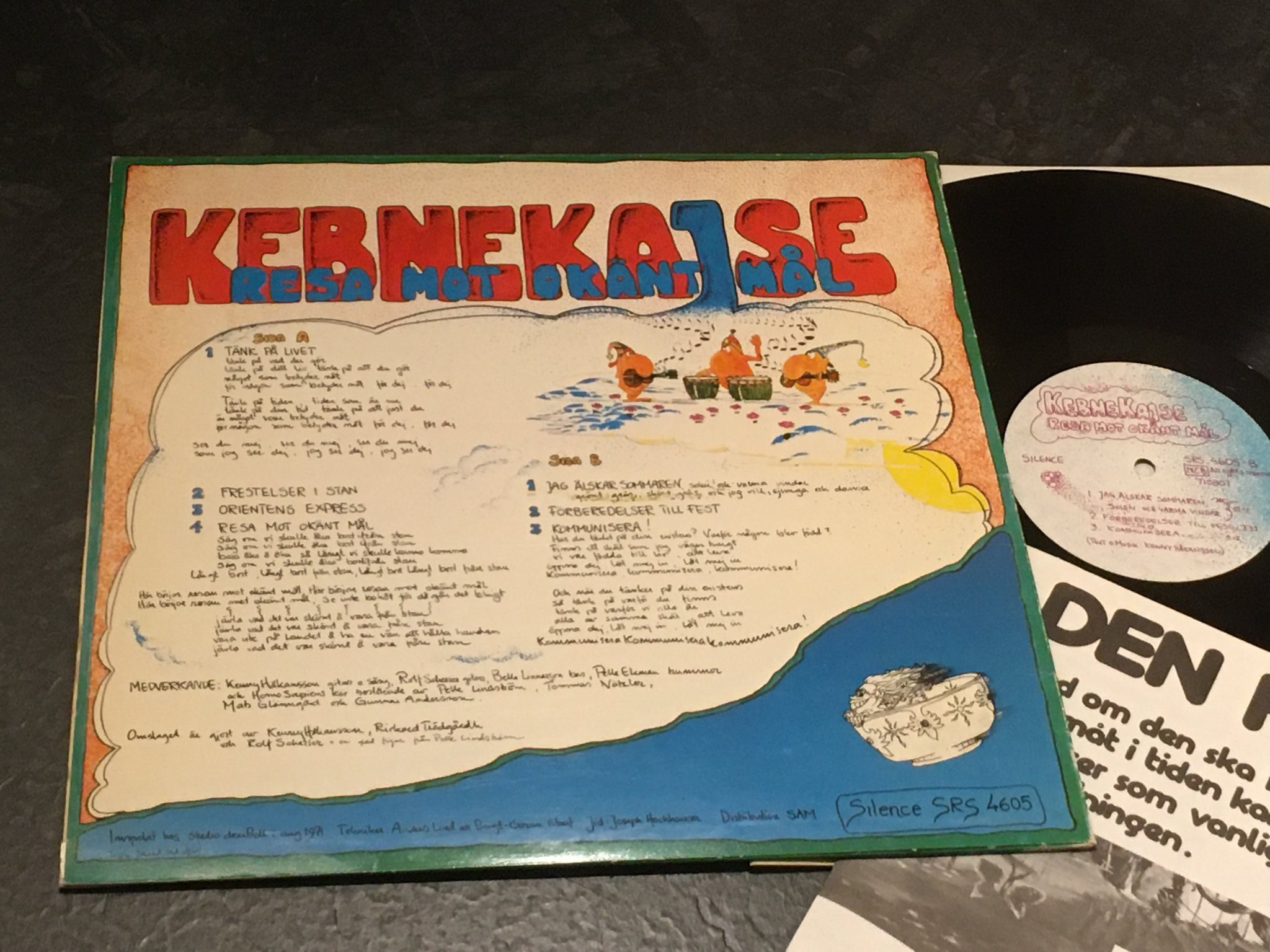 Omslagsbild för skivan KEBNEKAJSE  Resa Mot Okänt Mål LP -71 Swe SILENCE SRS 4605
