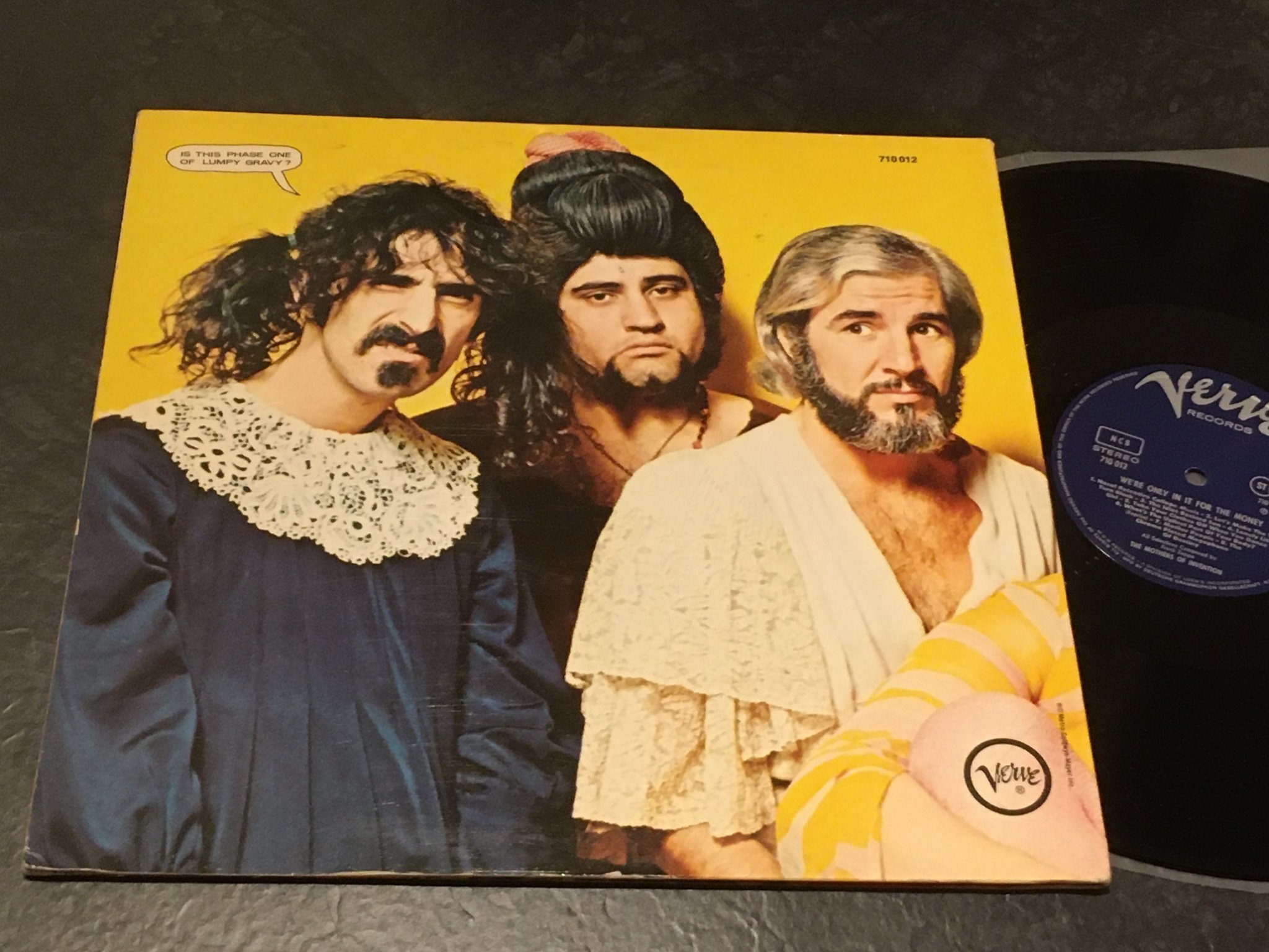 Omslagsbild för skivan THE MOTHERS OF INVENTION we’re only in it for the money LP -68 Ger VERVE 710 012