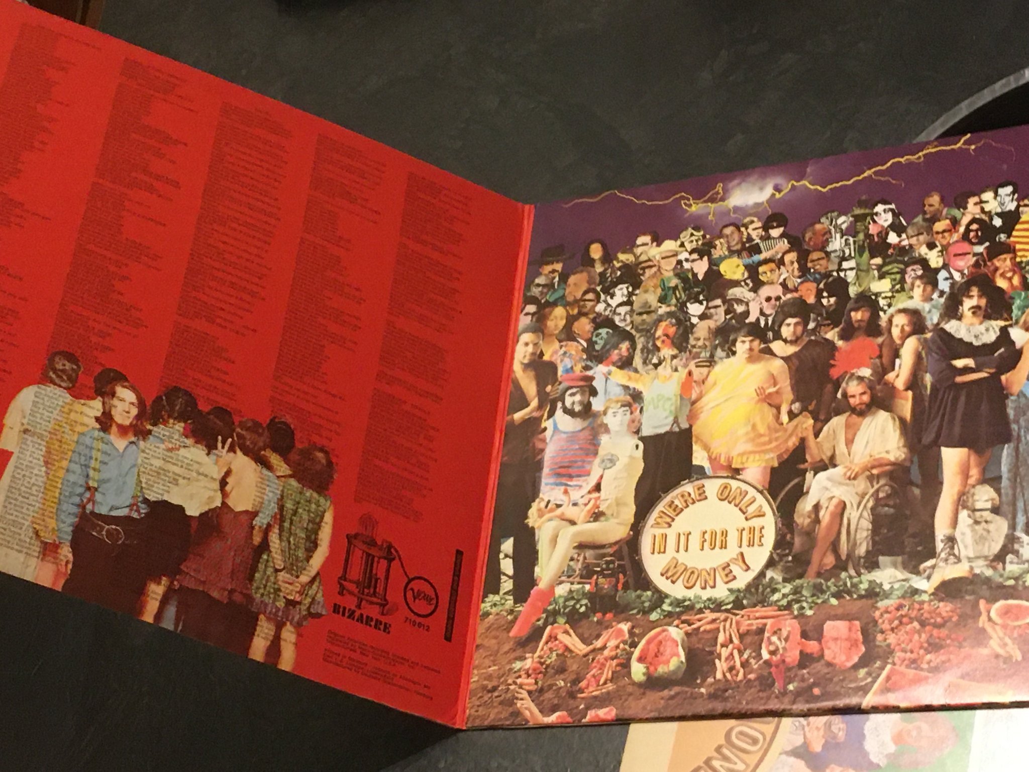 Omslagsbild för skivan THE MOTHERS OF INVENTION we’re only in it for the money LP -68 Ger VERVE 710 012