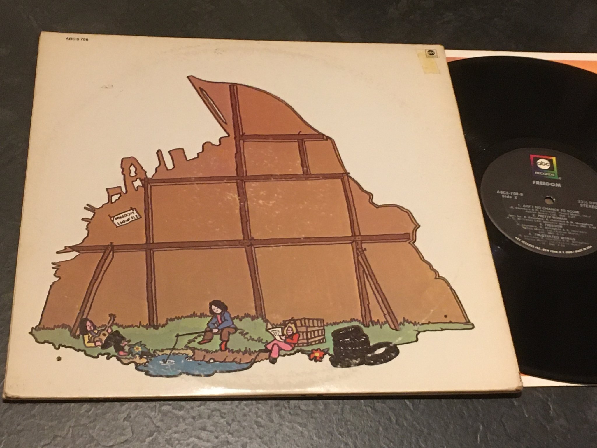 Omslagsbild för skivan FREEDOM s/t LP -70 US ABC  ABCS 708 progg rock