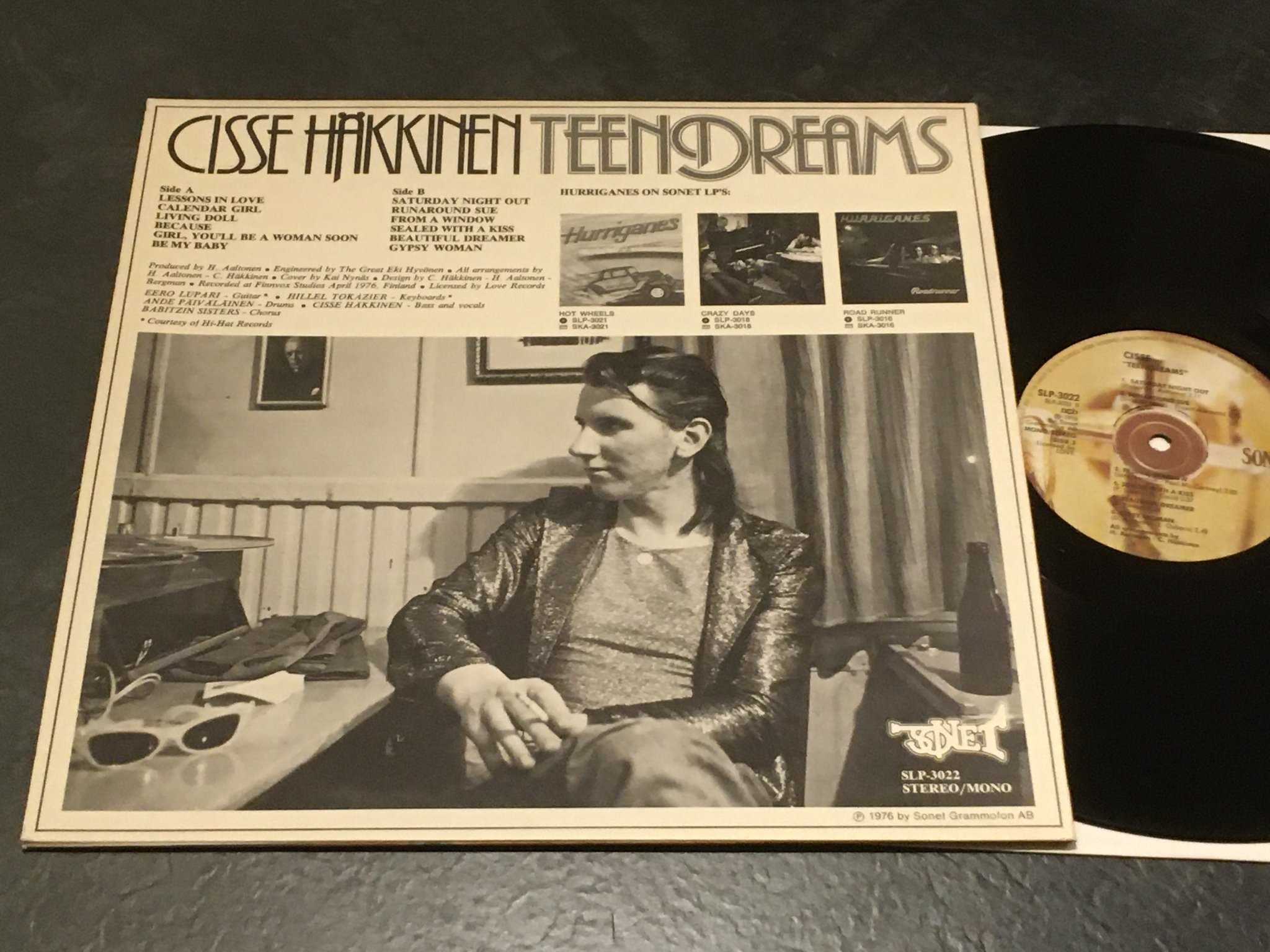 Omslagsbild för skivan CISSE HÄKKINEN teendreams LP -76 Swe SONET SLP-3022
