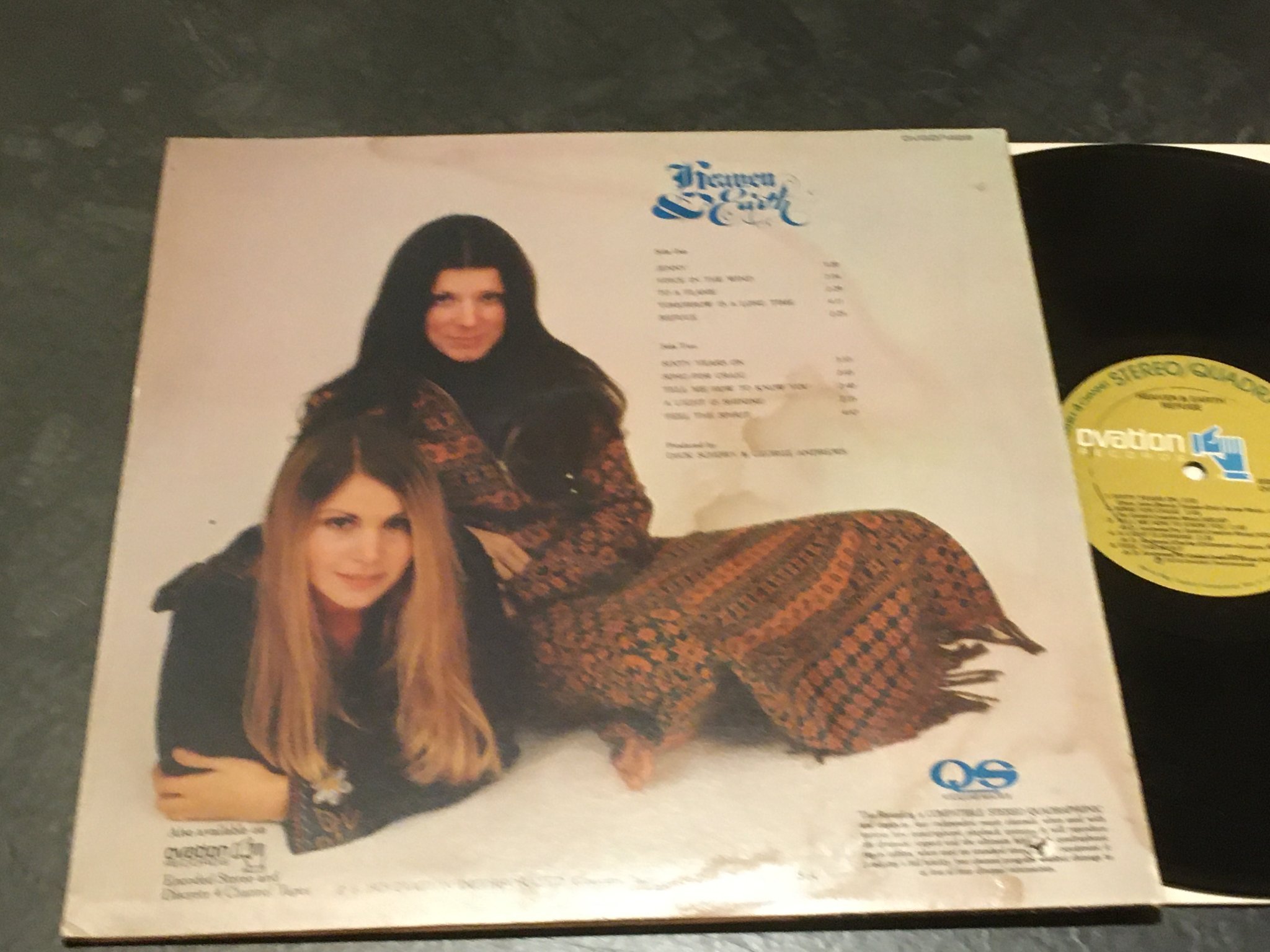 Omslagsbild för skivan HEAVEN & EARTH refuge LP -73 US OVATION OVQD/1428 soul psych