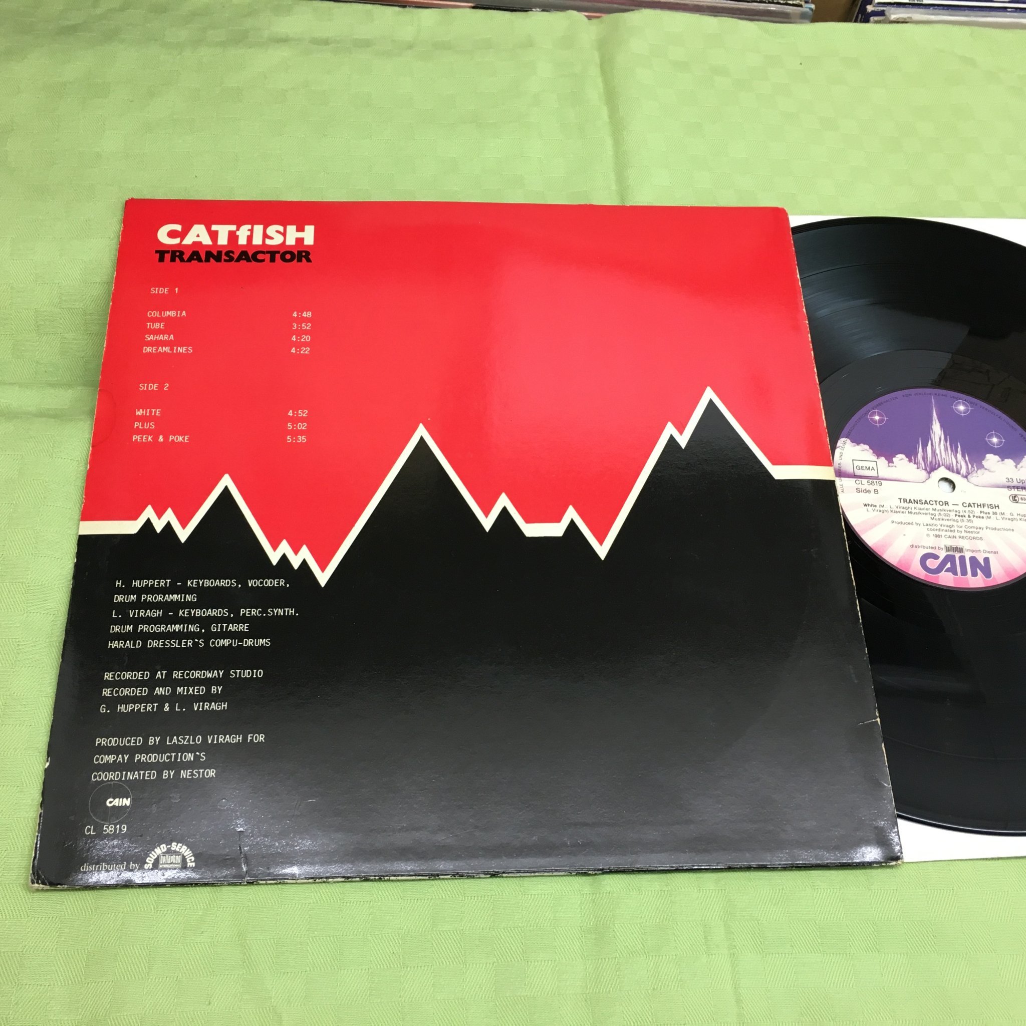 Omslagsbild för skivan TRANSACTOR catfish LP -81 GER CAIN CL 8519