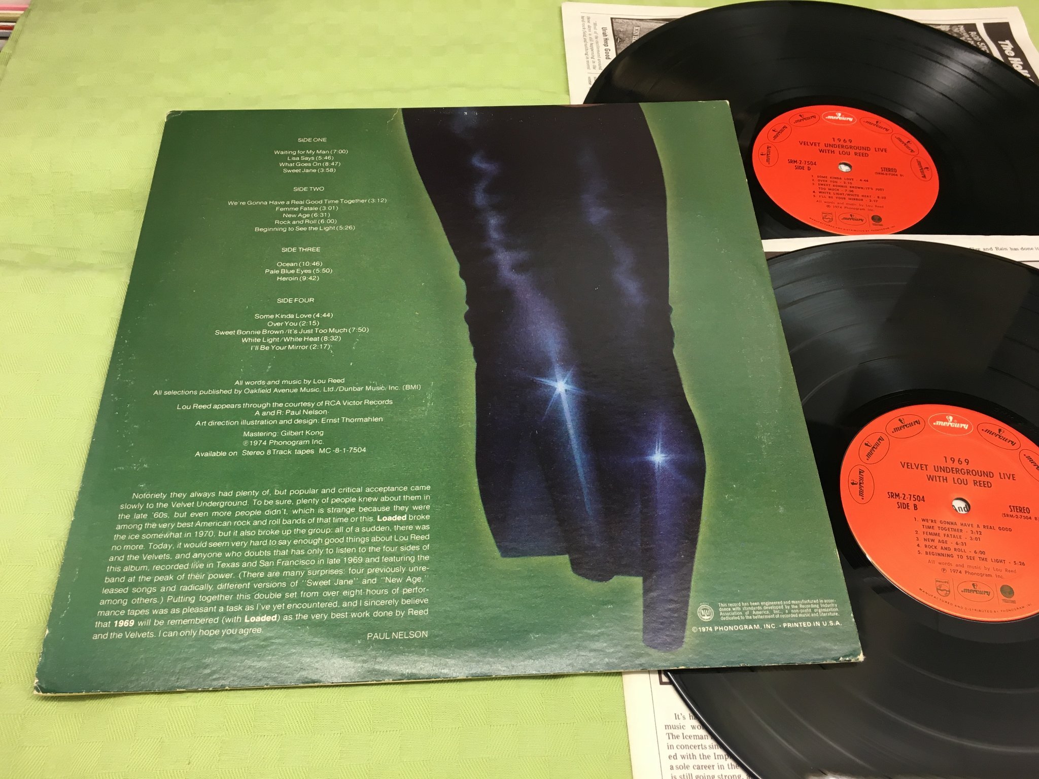 Omslagsbild för skivan VELVET UNDERGROUND W/ LOU REED 1969 2xLP US MERCURY SRM-2-7504