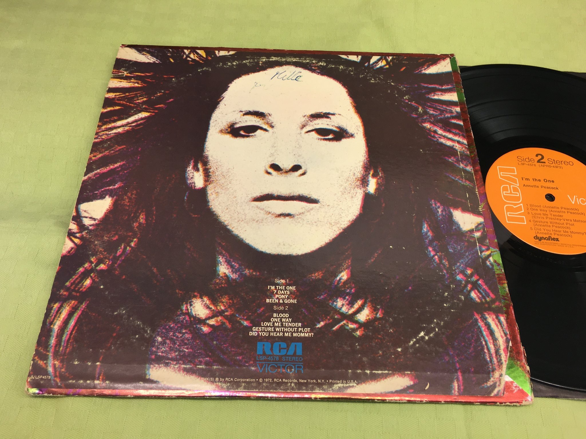 Omslagsbild för skivan ANNETTE PEACOCK I'm the one LP US RV LSP 4578