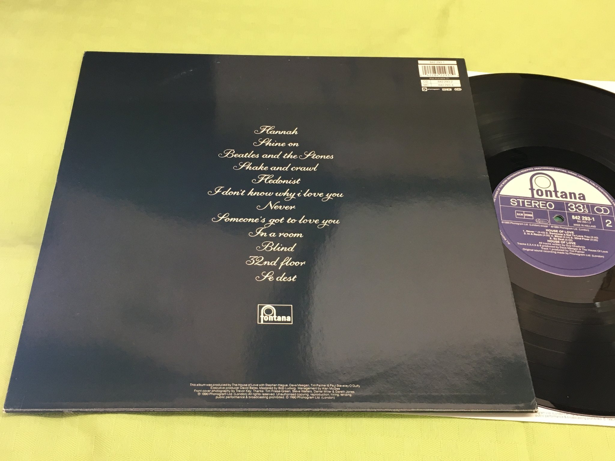 Omslagsbild för skivan THE HOUSE OF LOVE LP Hol. FONTANA 842293-1