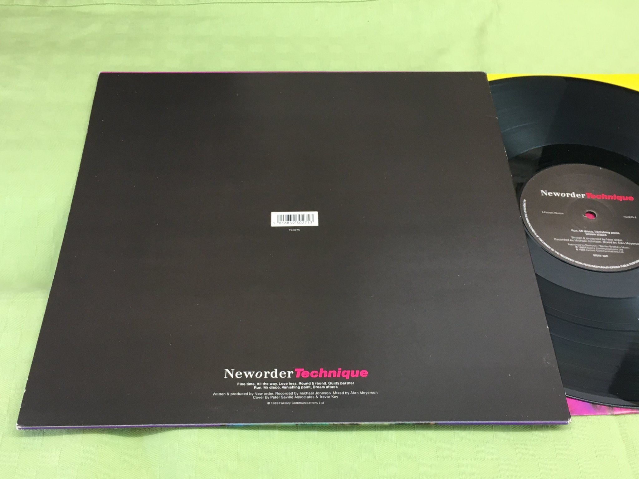 Omslagsbild för skivan NEW ORDER technique LP -89 FACTORY FACT 275-1