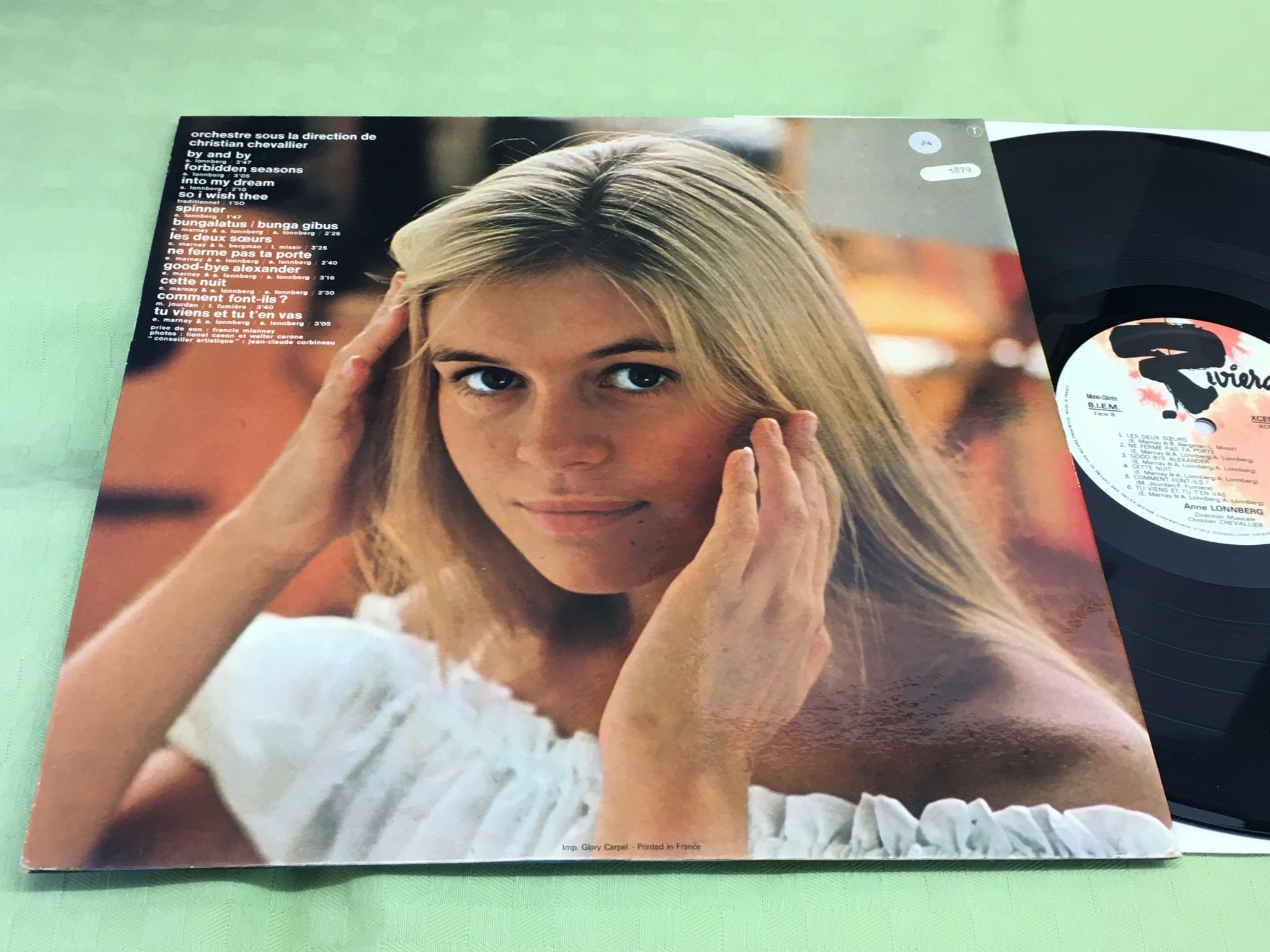 Omslagsbild för skivan ANNE LONNBERG s/t LP -69 France RIVIERA XCED 521.174 rare!