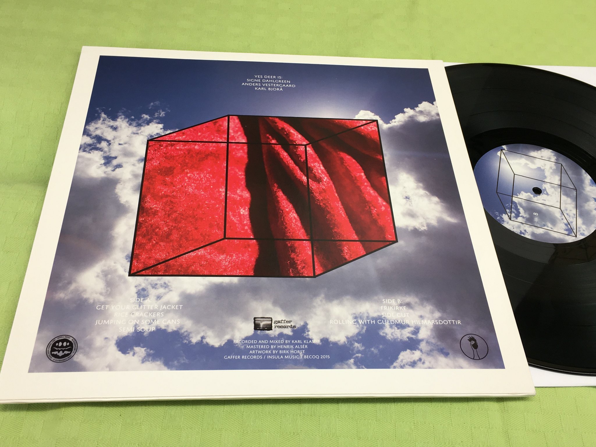 Omslagsbild för skivan YES DEER get your glitter jacket LP 2016 Norway INSULA MUSIC 008 