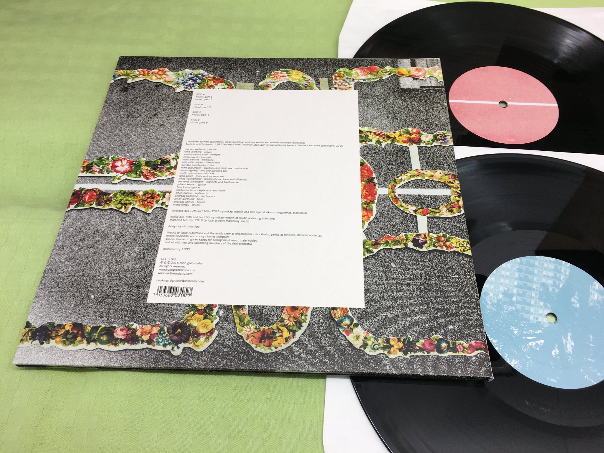 Omslagsbild för skivan Fire orchestra RITUAL 2XLP 2016 RUNE GRAMMOFON RLP 3182