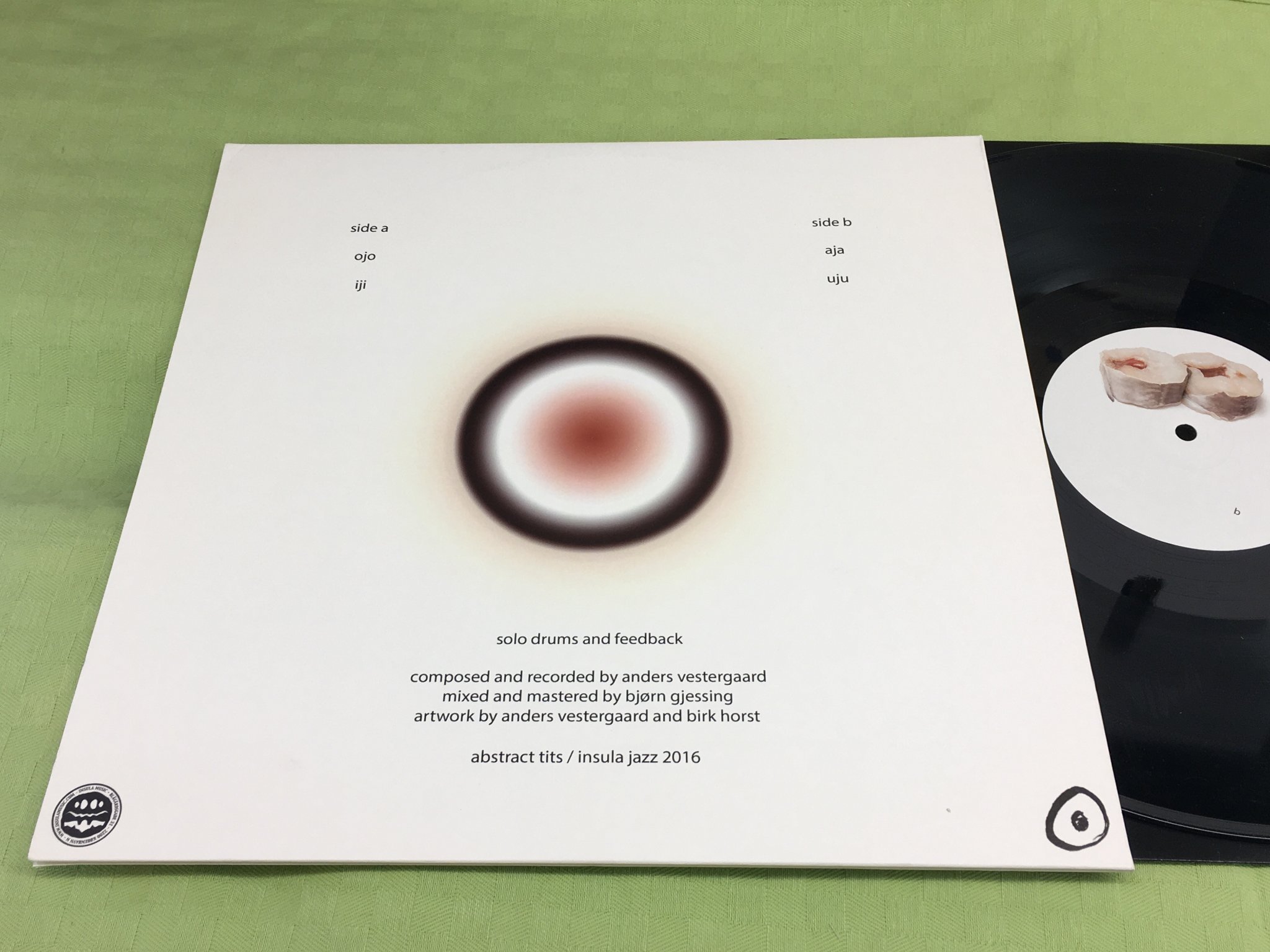 Omslagsbild för skivan ANDERS VESTERGAARD eel LP 2016 Den. INSULA_JAZZ003