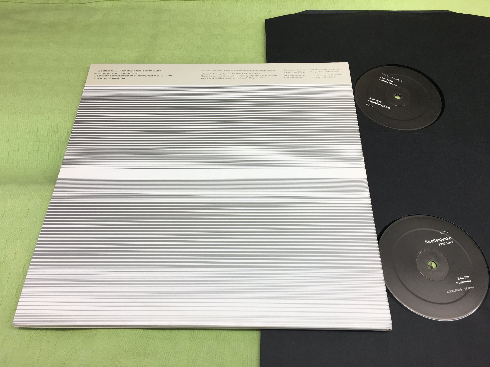 Omslagsbild för skivan STREIFENJUNKO sval torv 2xLP 2012 NORWAY  SOFALP539