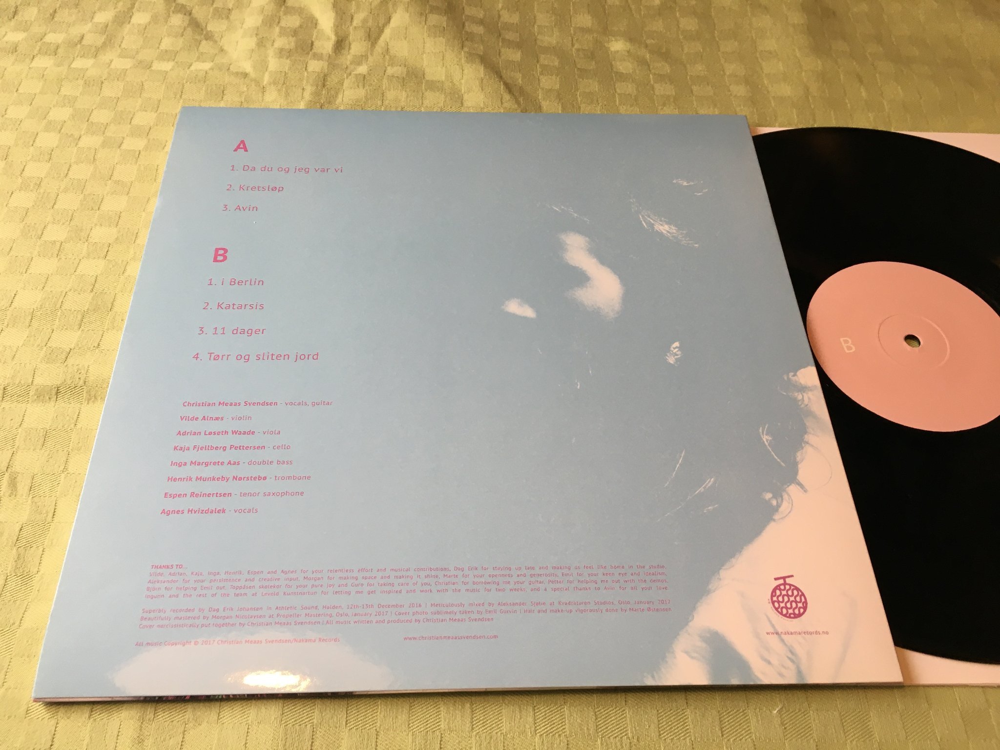 Omslagsbild för skivan CHRISTIAN MEAAS SVENDSEN avin LP 2017 Norway NAKAMA NKM010LP