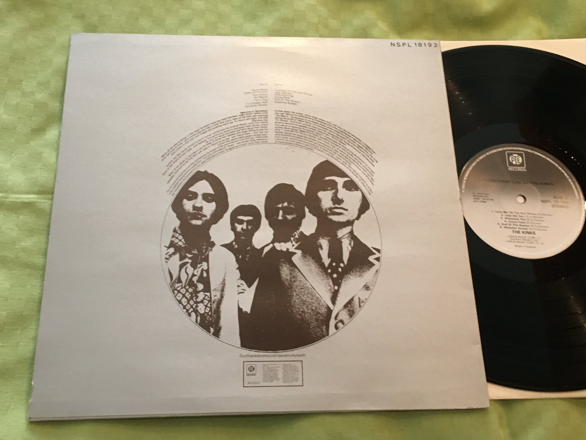 Omslagsbild för skivan THE KINKS something else LP -67/?? UK PYE NSLP 18193
