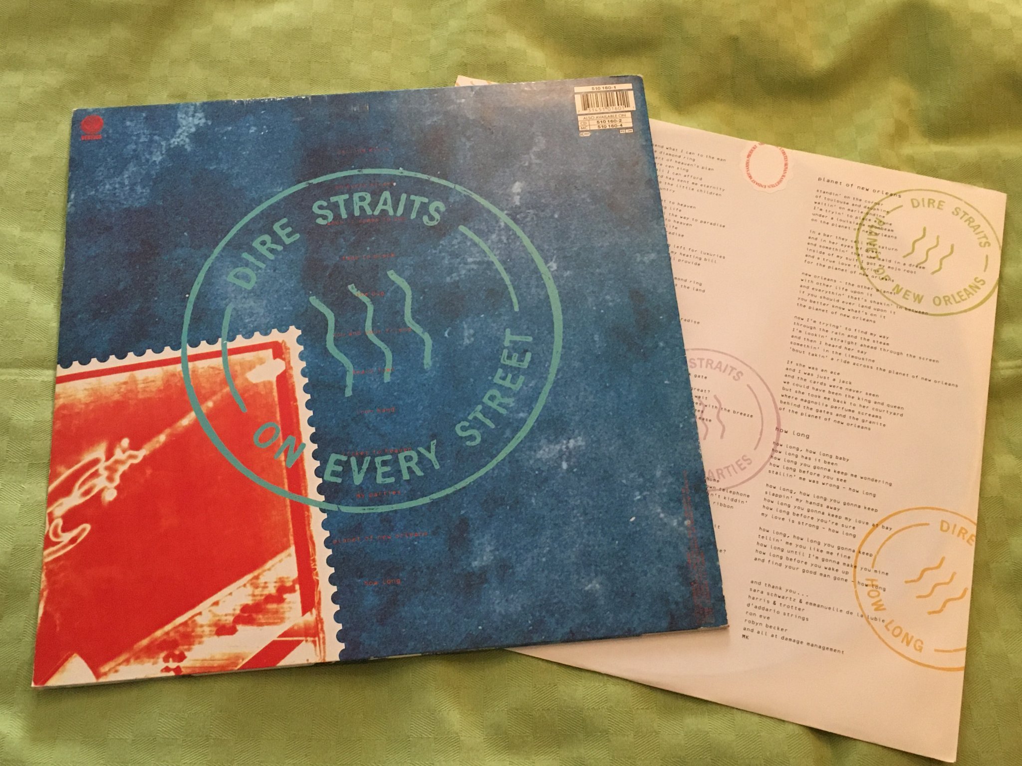 Omslagsbild för skivan DIRE STRAITS on every street LP -91 VERTIGO 510 160-1 unplayed