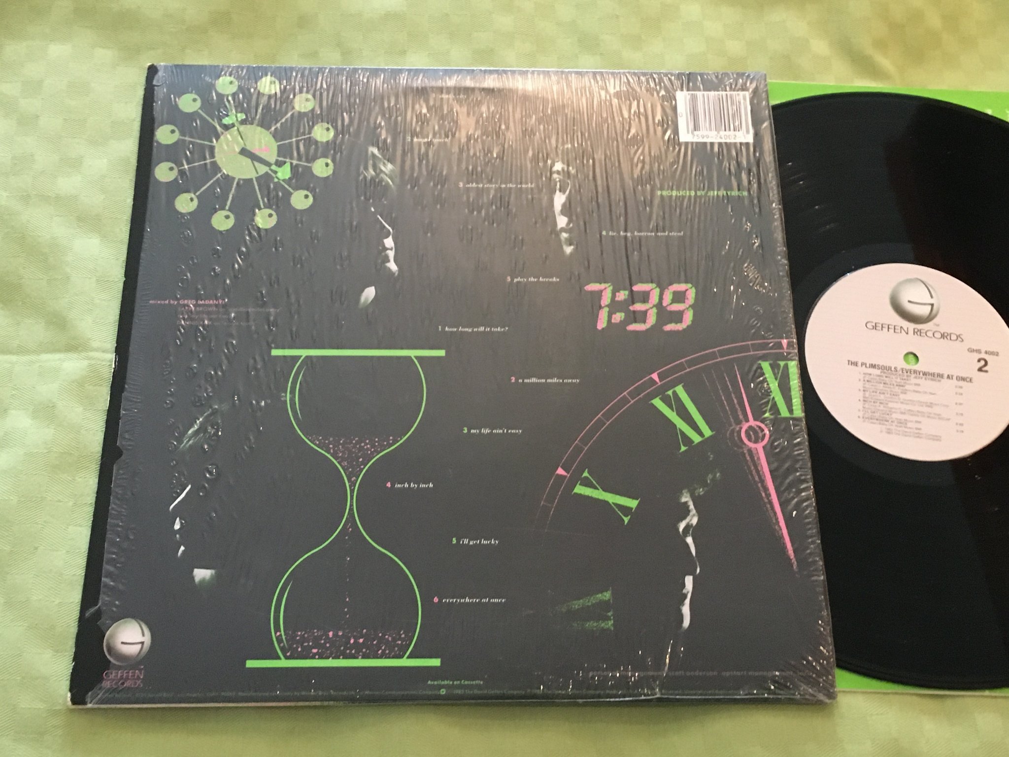 Omslagsbild för skivan THE PLIMSOULS everywhere at once LP -83 geffen ghs 4002