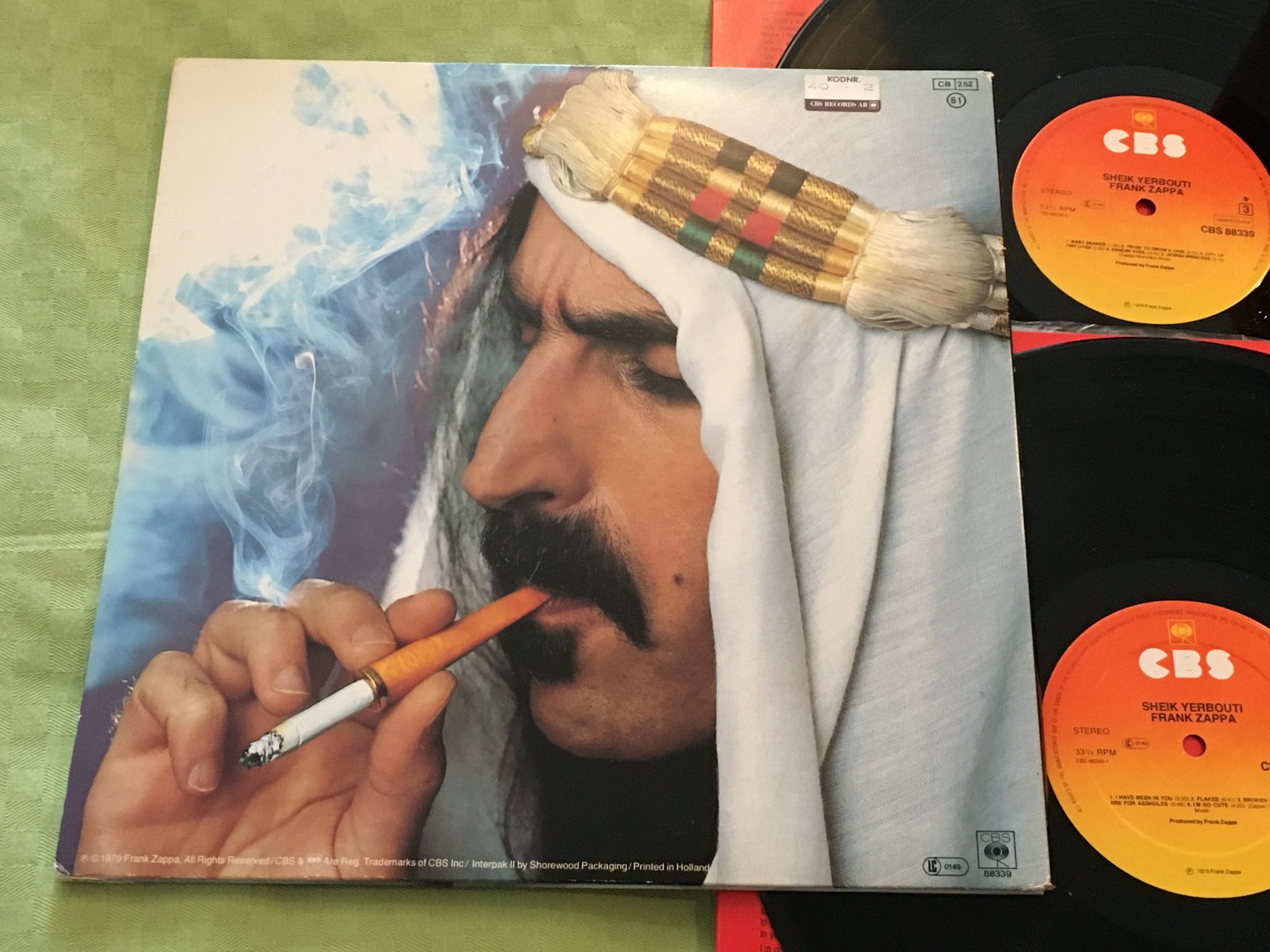 Omslagsbild för skivan FRANK ZAPPA sheik yerbouti 2xLP -79 Hol CBS 88339