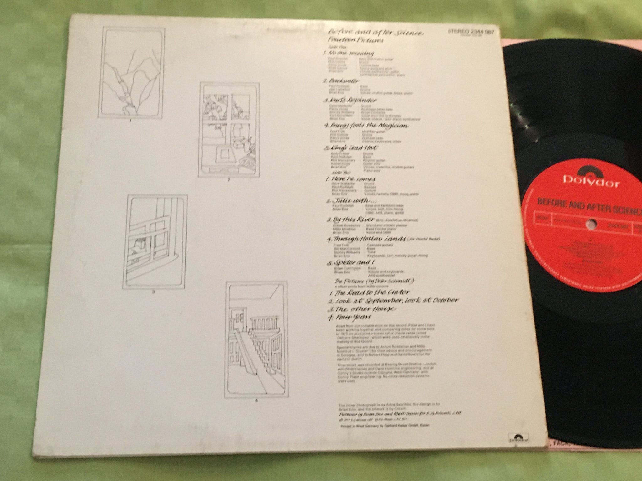 Omslagsbild för skivan BRIAN ENO before and after science LP -77 Ger POLYDOR 2344087
