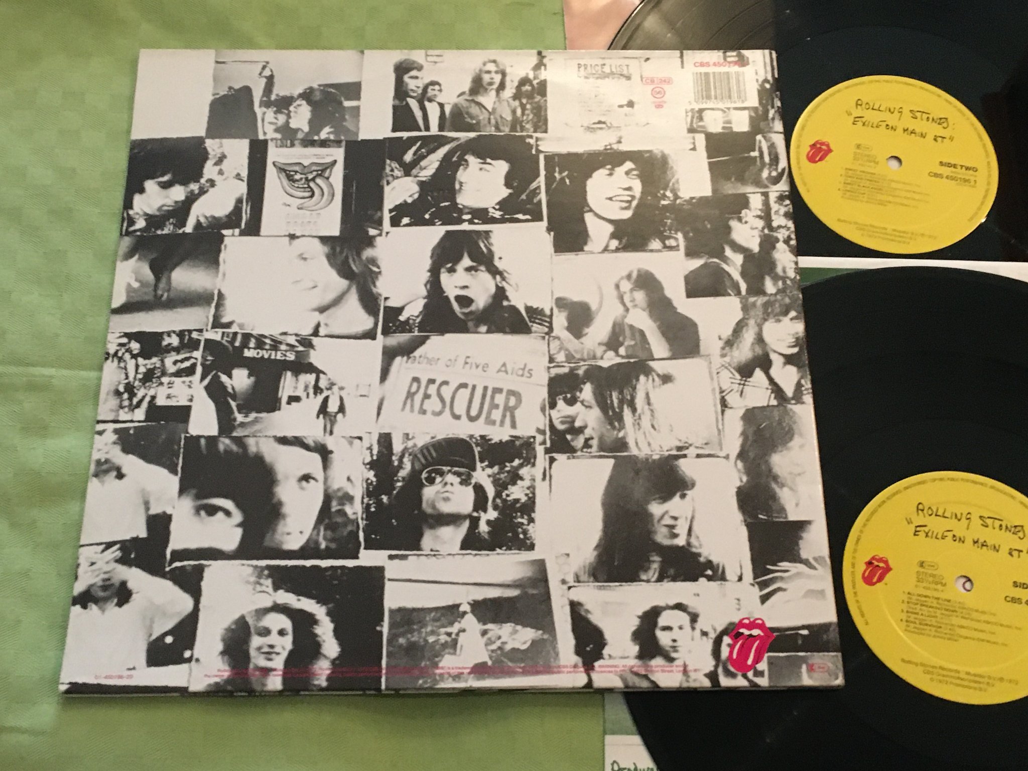 Omslagsbild för skivan ROLLING STONES exile main st 2xLP -72/?? Cbs 4501961