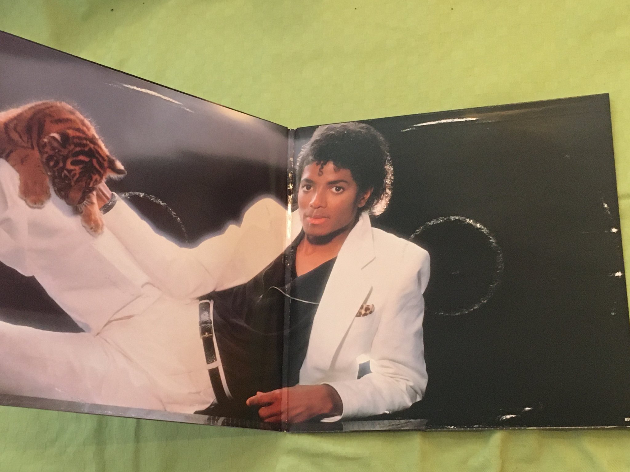 Omslagsbild för skivan MICHAEL JACKSON thriller LP -82 US EPIC EPC 85930