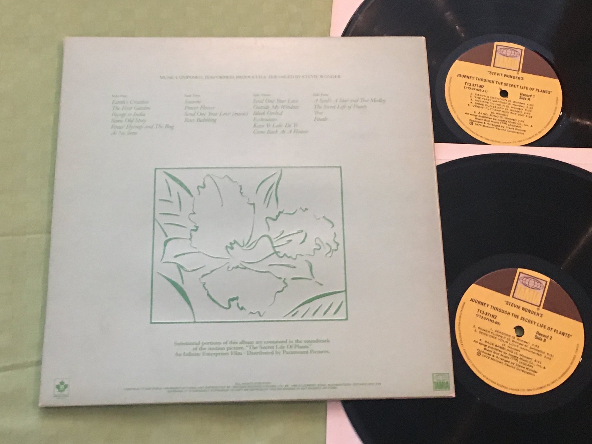 Omslagsbild för skivan STEVIE WONDER journey through the secret life of plants  2xLP -79 TAMLA