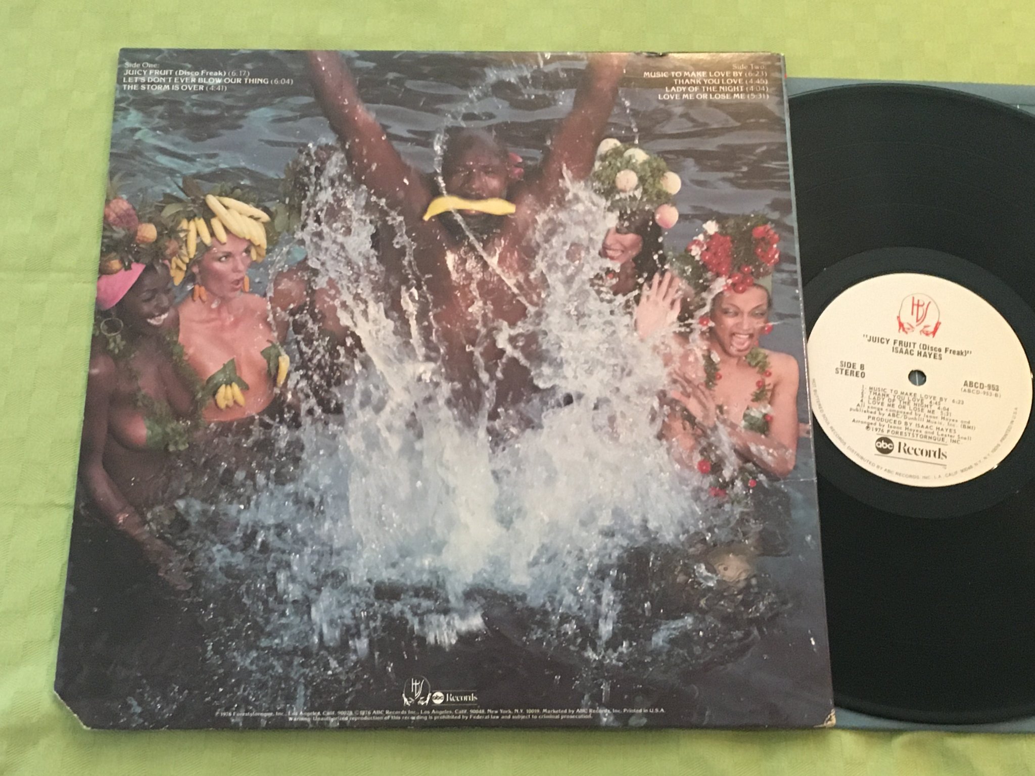 Omslagsbild för skivan ISAACS HAYES juicy fruit LP -76 US ABC RECORDS ABCD 953
