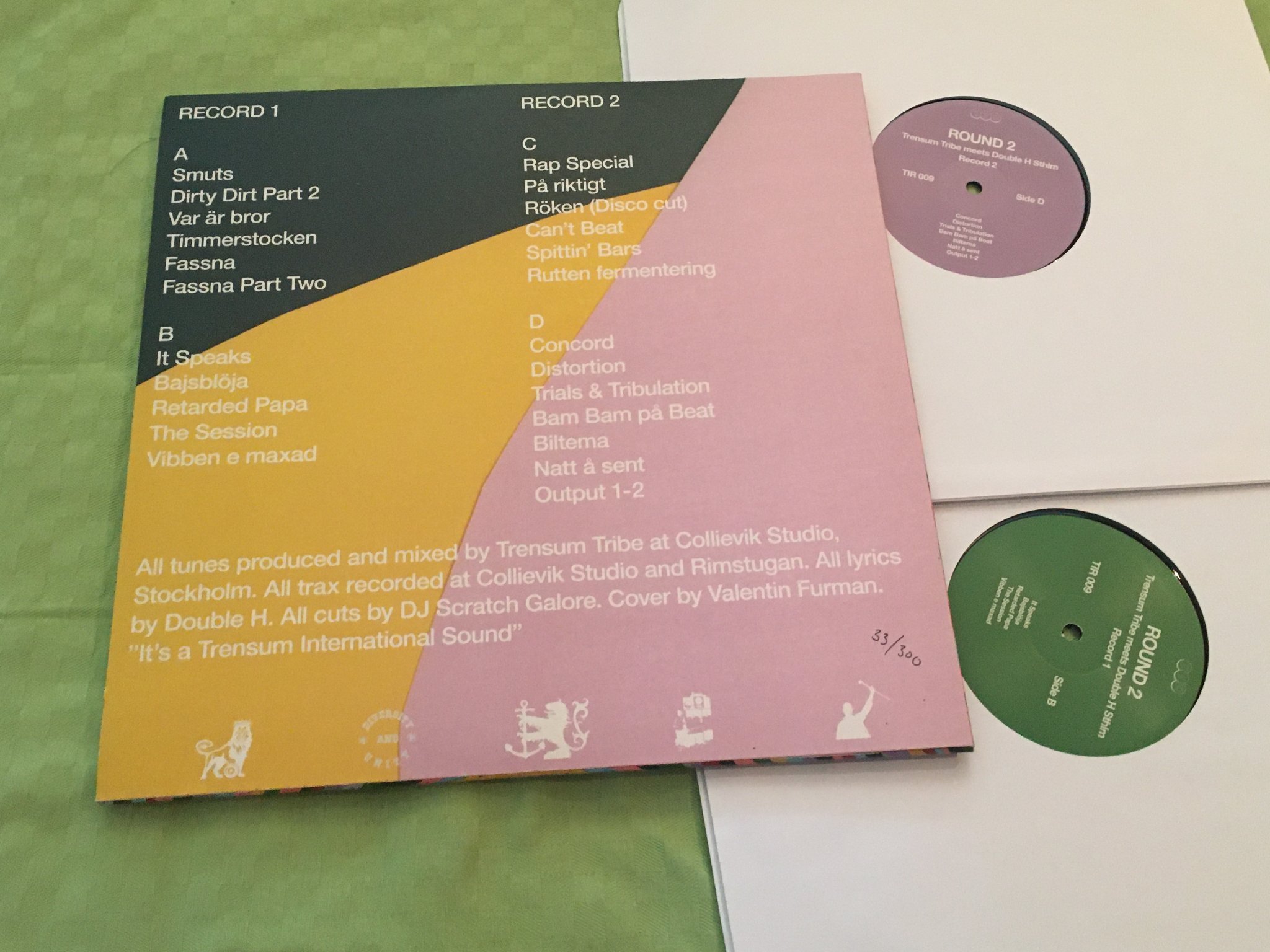 Omslagsbild för skivan TRENSUM TRIBE meets DOUBLE H round two 2xLP 2018 Swe ENDAST 300 EX TIR 009