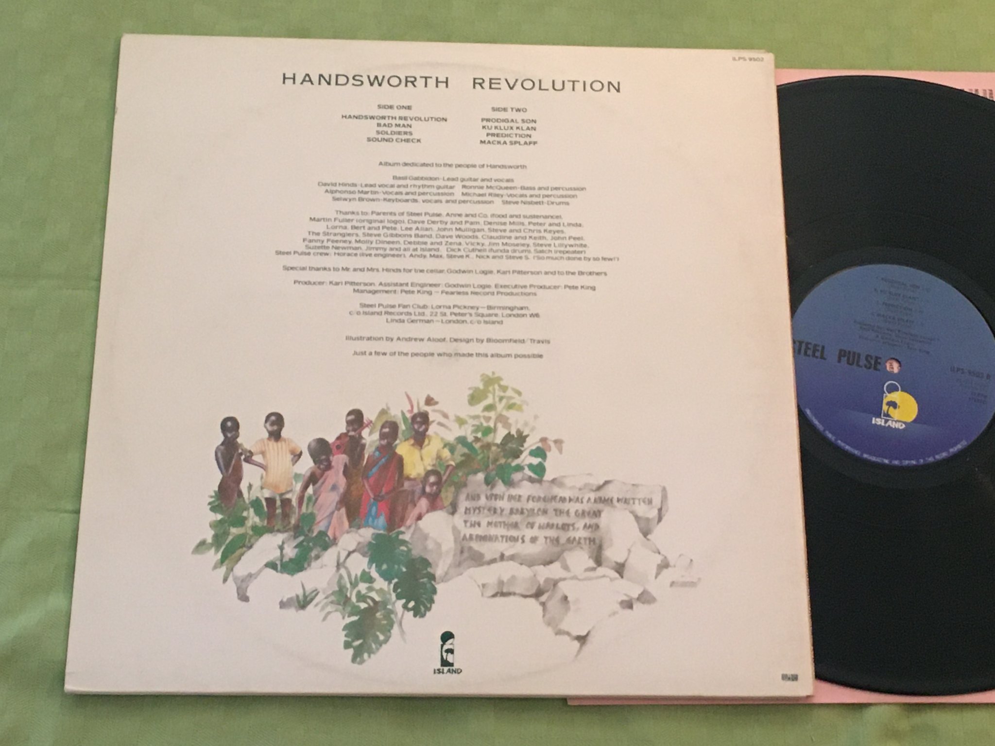 Omslagsbild för skivan STEEL PULSE handsworth revolution LP -78 Swe ISLAND ILPS 9502