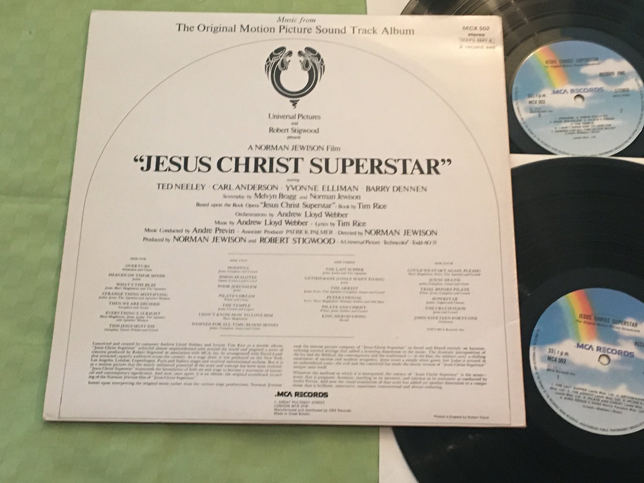Omslagsbild för skivan JESUS CHRIST SUPERSTAR 2xLP  UK MCA MCX 502 