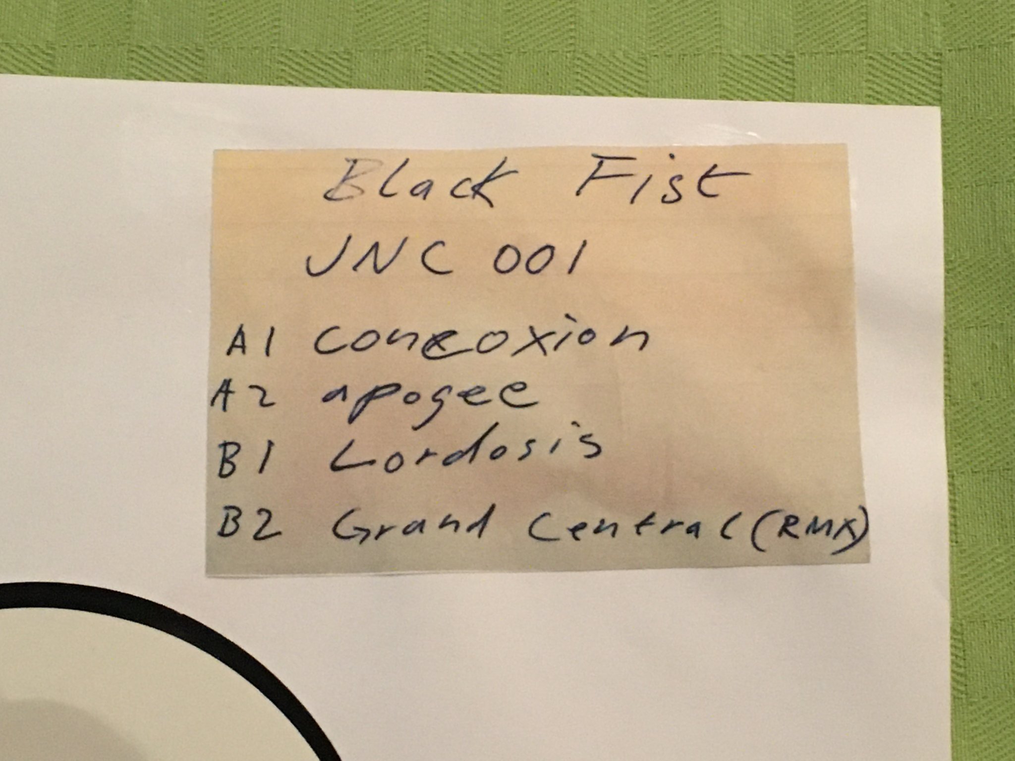 Omslagsbild för skivan BLACK FIST white label 10"ep SWEDISH RAP J NICE RECORDS JNC 001