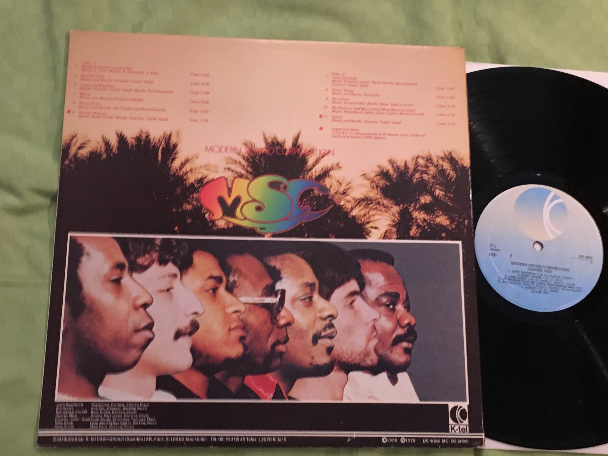 Omslagsbild för skivan MODERN SOUND CORPORATION dancin feet LP -78 Swe K-TEL DS 4008 disco