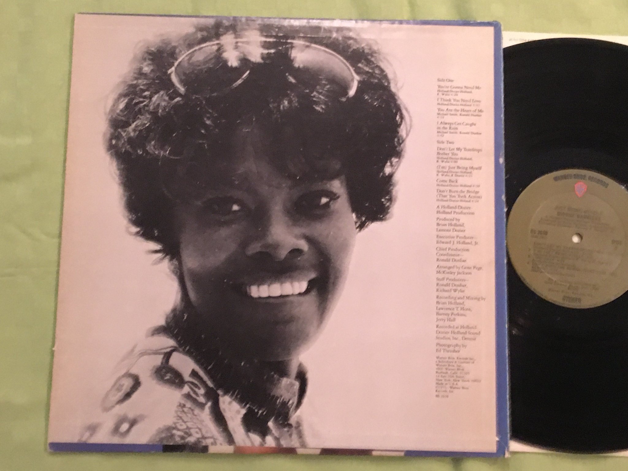 Omslagsbild för skivan DIONNE WARWICK just being myself LP -73 J DILL SAMPLES