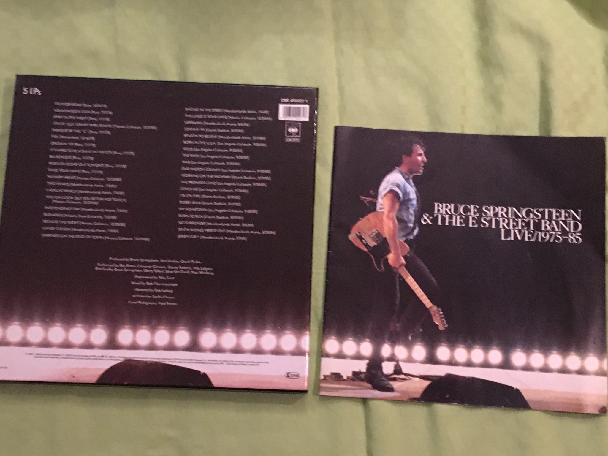 Omslagsbild för skivan BRUCE SPRINGSTEEN live 1975-85 5xLP box CBS 4502271