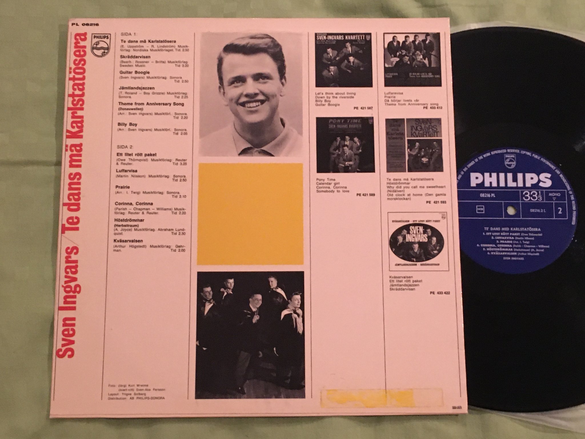 Omslagsbild för skivan SVEN INGVARS te dans med karlstataöserna LP Swe PHILIPS 08216 P 