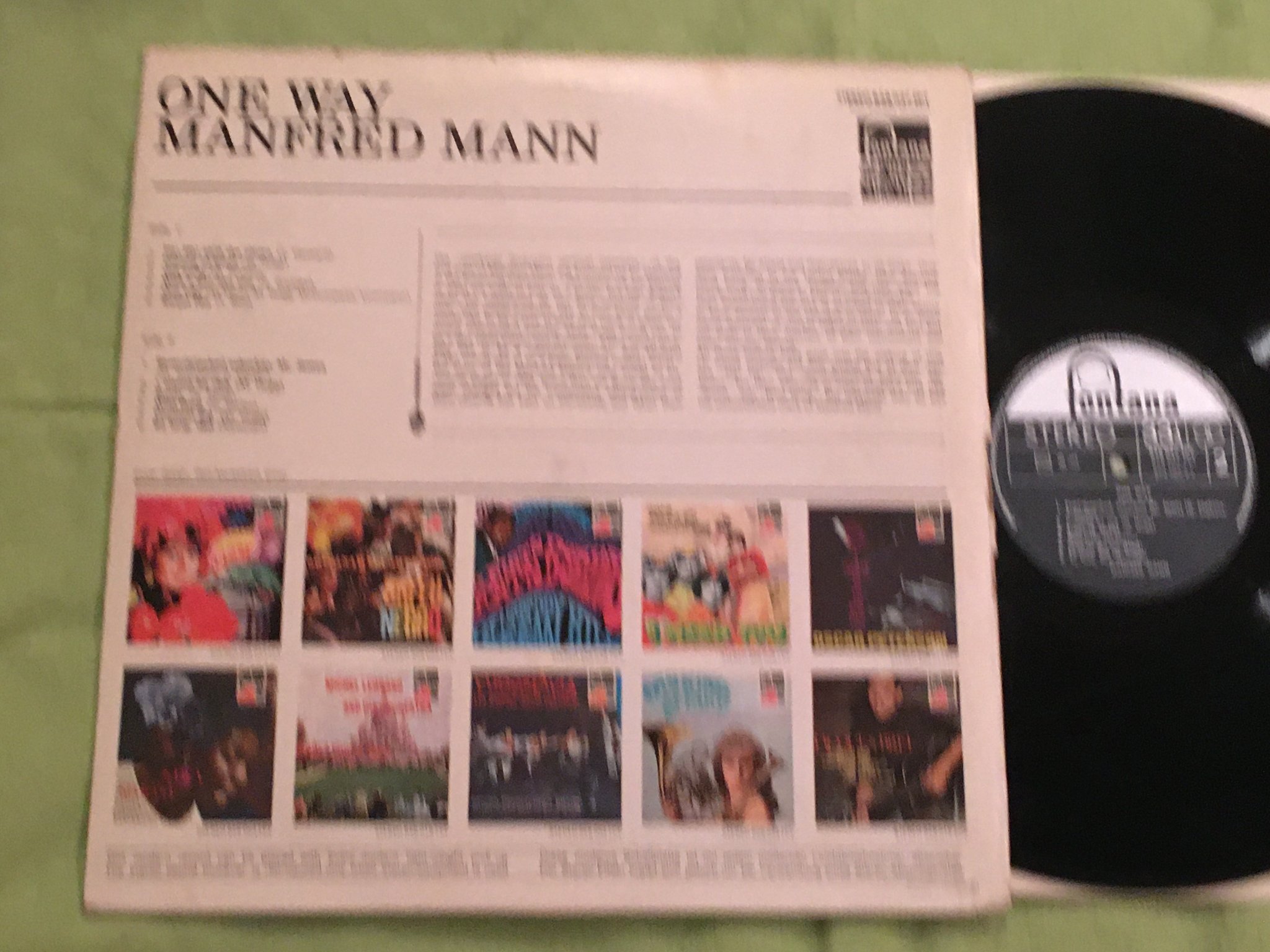 Omslagsbild för skivan MANFRED MANN one way LP -68 GER/NCB FONTANA 858037 FPY