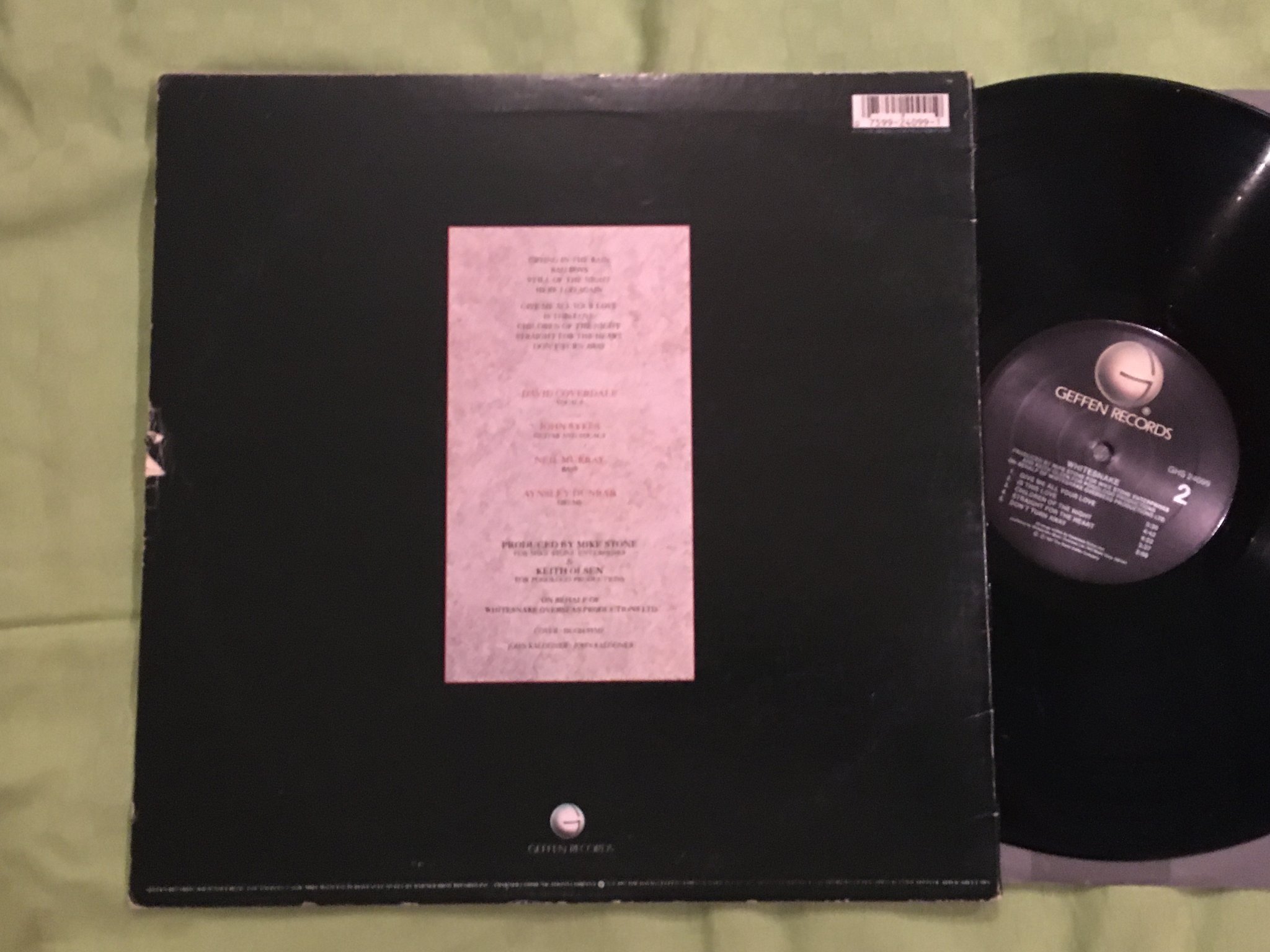 Omslagsbild för skivan WHITESNAKE s/t LP -87 US GEFFEN GHS 24099 promo stamp in cover