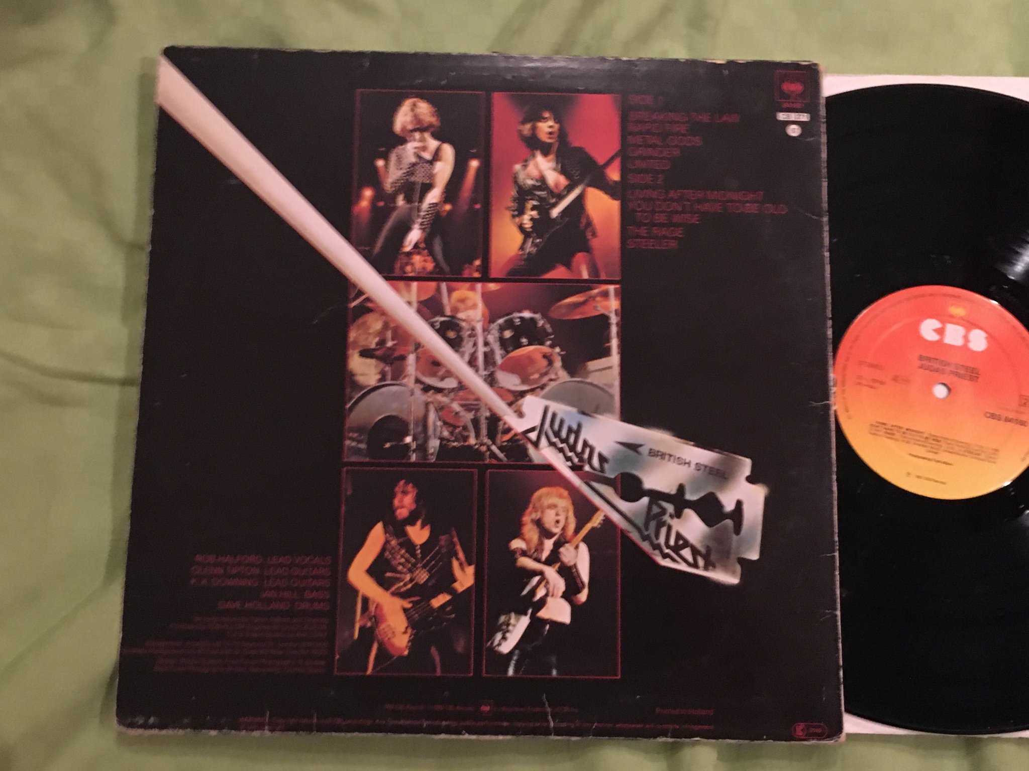 Omslagsbild för skivan JUDAS PRIEST  british steel LP -80 Hol CBS 84160