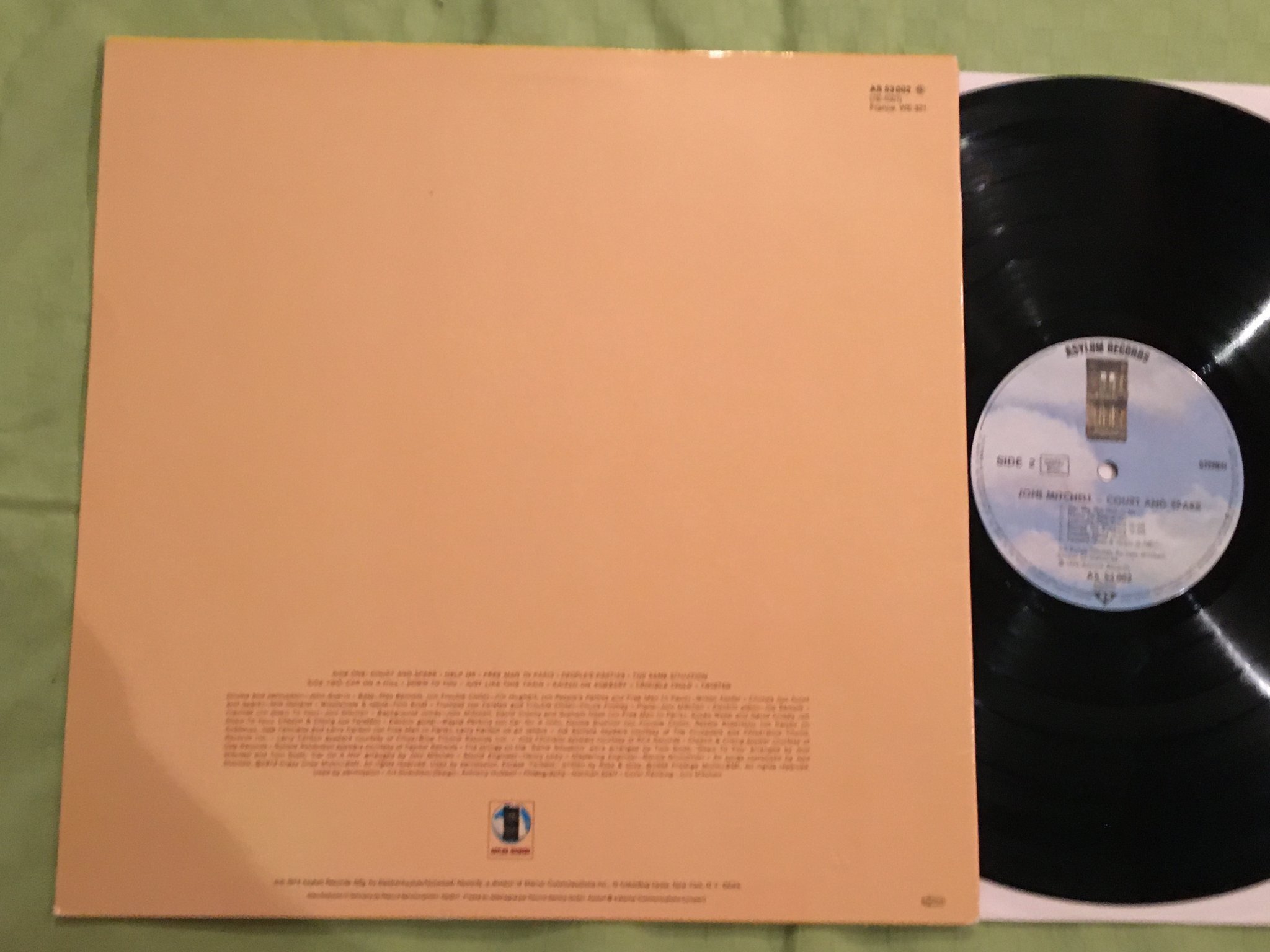 Omslagsbild för skivan JONI MITCHELL court and spark LP -73 ASYLUM AS 53002