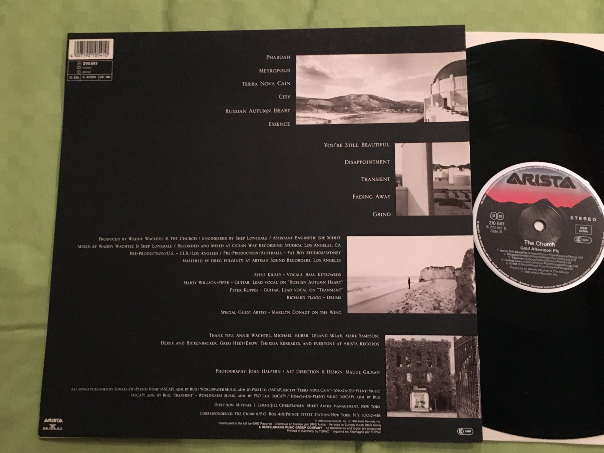 Omslagsbild för skivan THE CHURCH gold afternoon pix LP -90 ARISTA 210 541