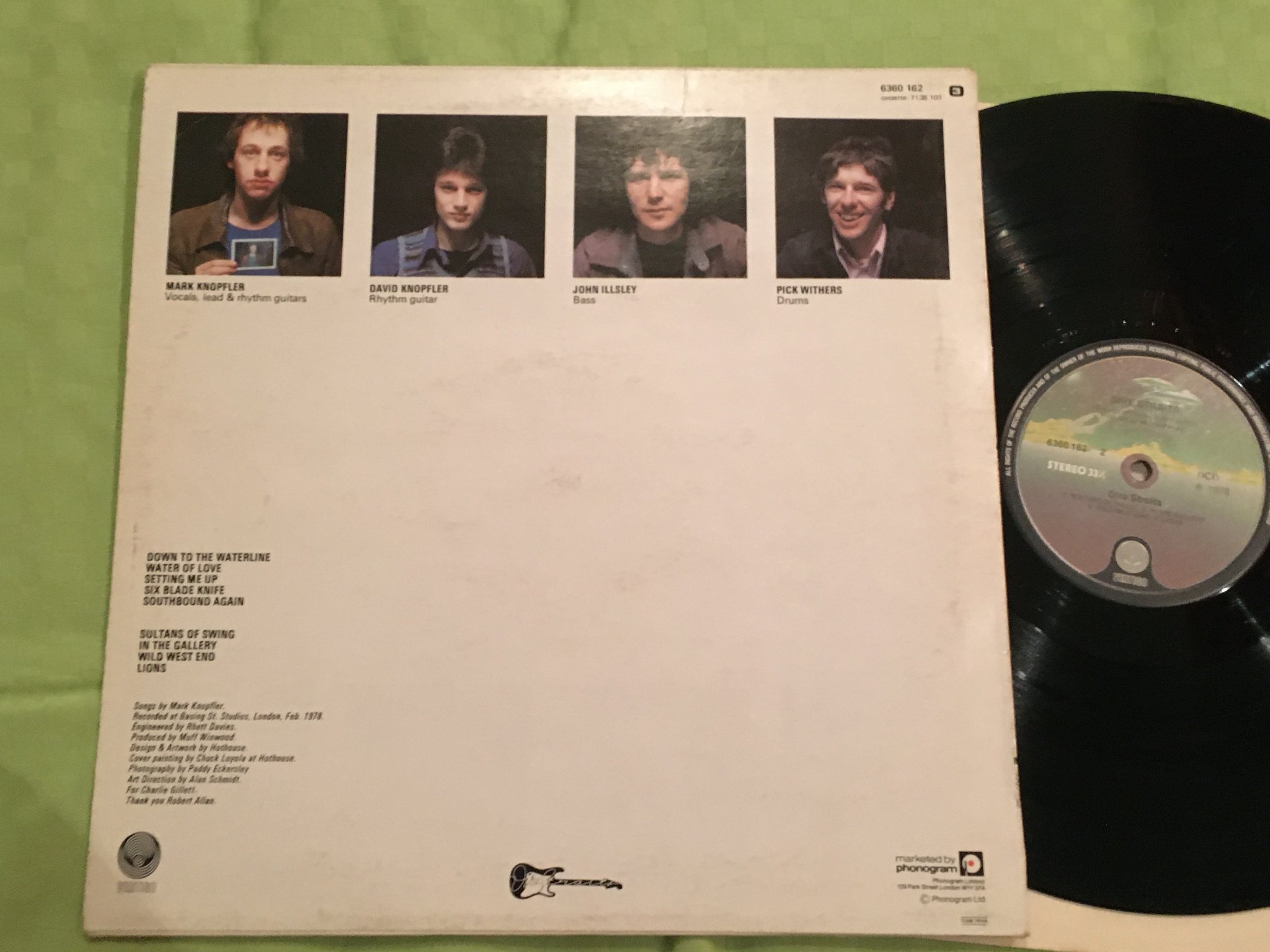 Omslagsbild för skivan DIRE STRAITS s/t LP -78 VERTIGO 6360 162 