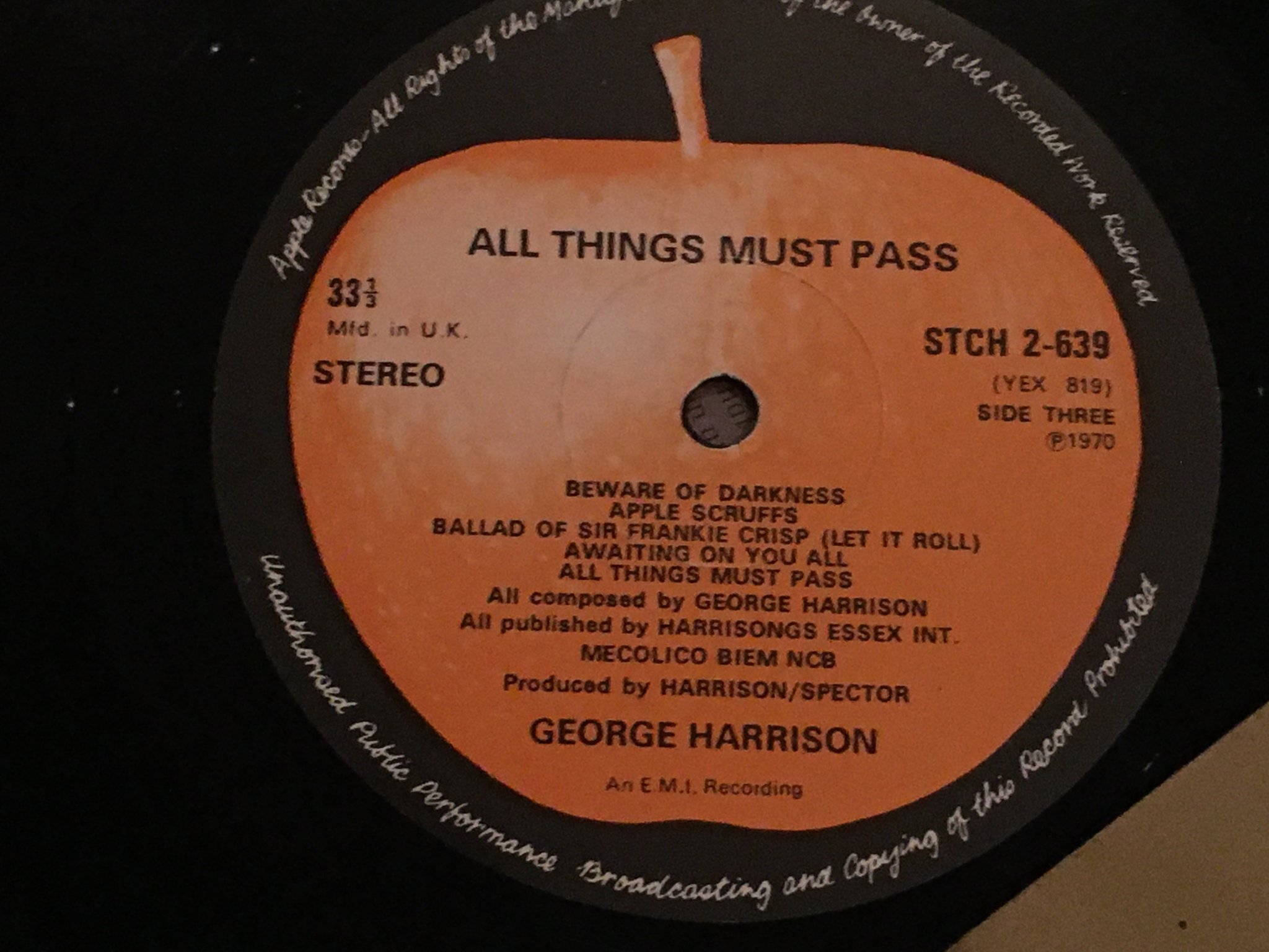 Omslagsbild för skivan GEORGE HARRISON all things must pass 3xLP box -70 UK STCH 2-639
