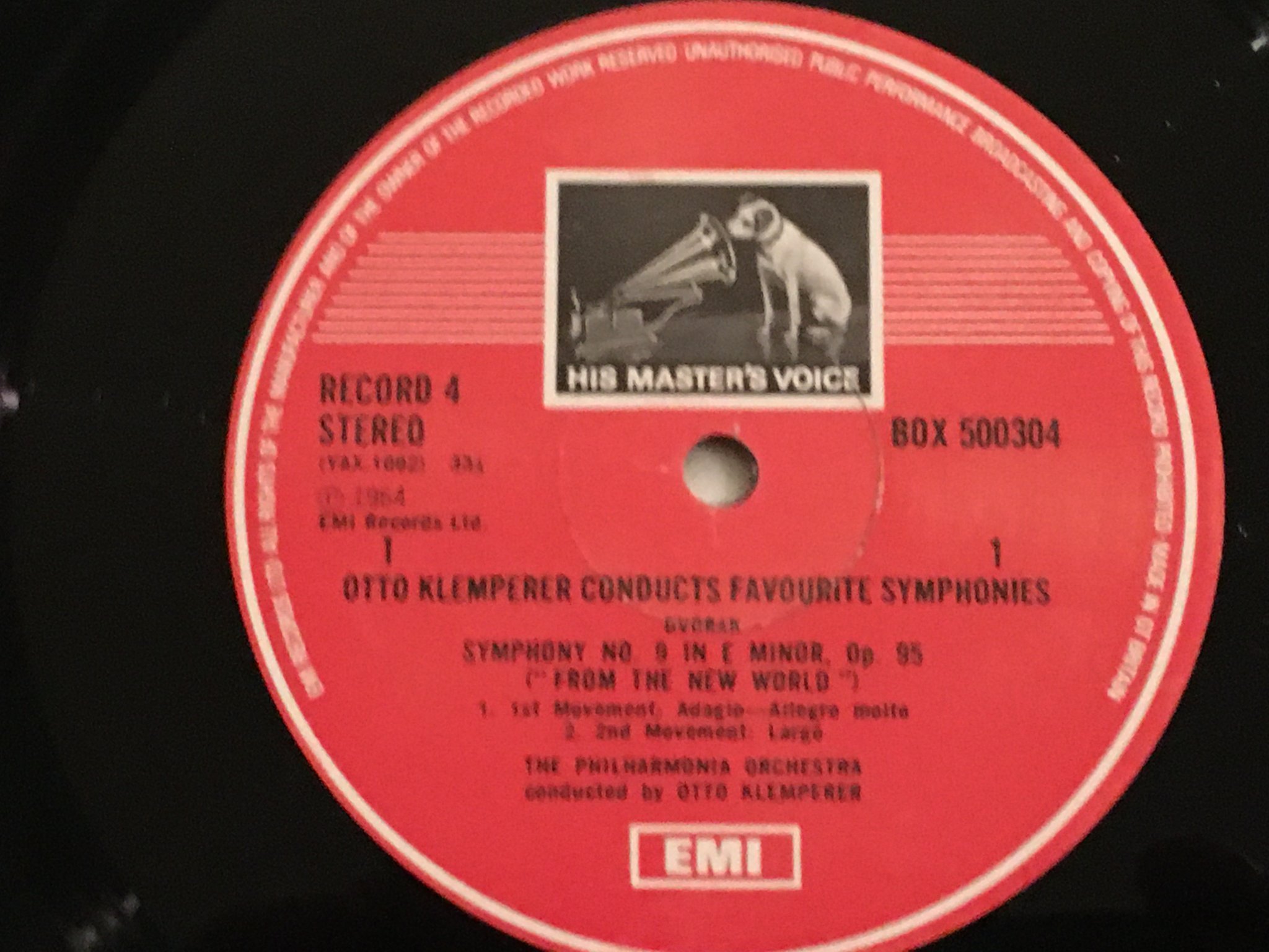 Omslagsbild för skivan OTTO KLEMPERER conducts favourite symphonies 5xLP UK HMV BOX 500301/5