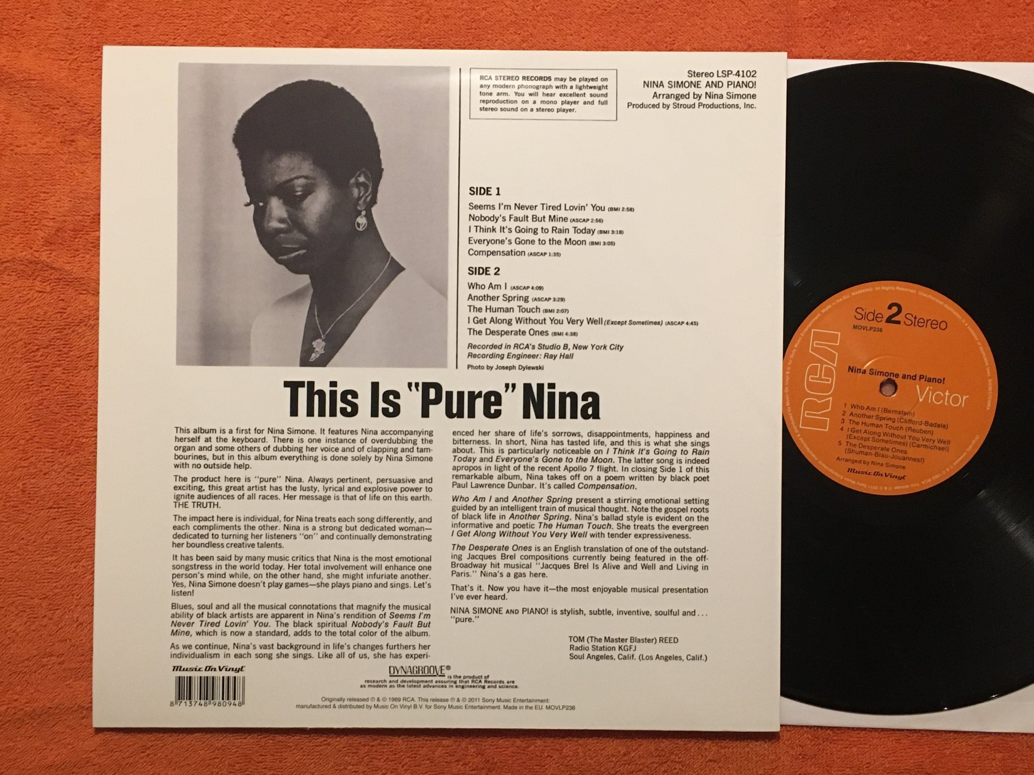 Omslagsbild för skivan NINA SIMONE this is "pure" Nina LP 2011 MUSIC ON VINYL MOVLP236