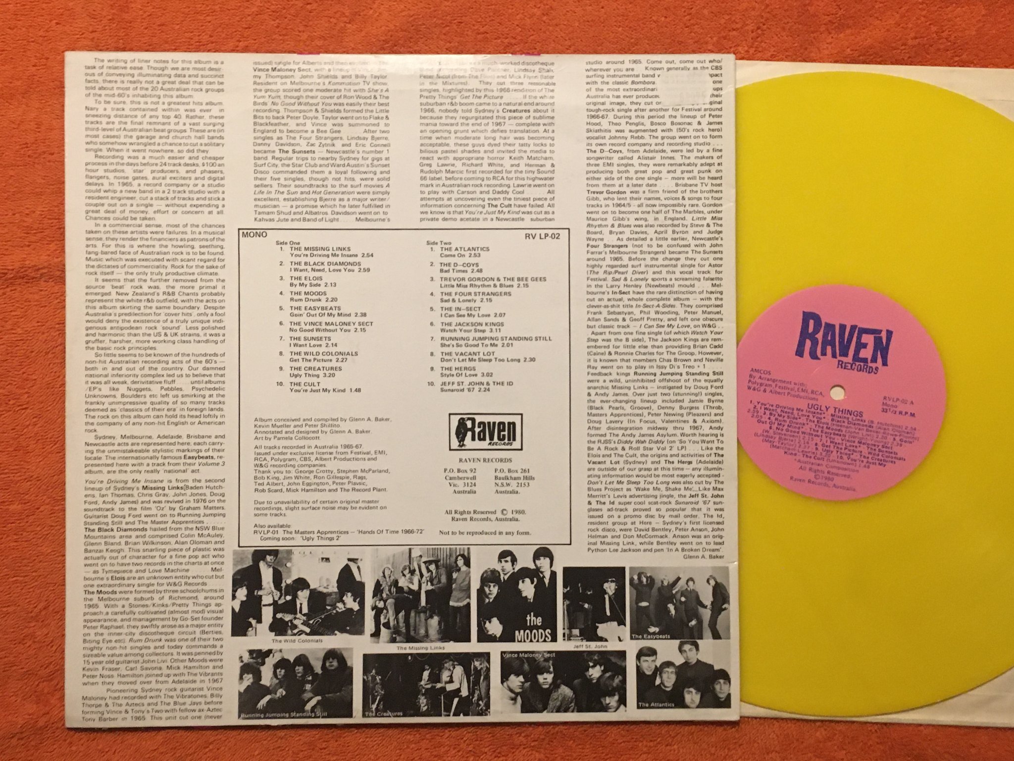 Omslagsbild för skivan VARIOUS ugly things LP -80 Australia RAVEN RVLP-02 rare!