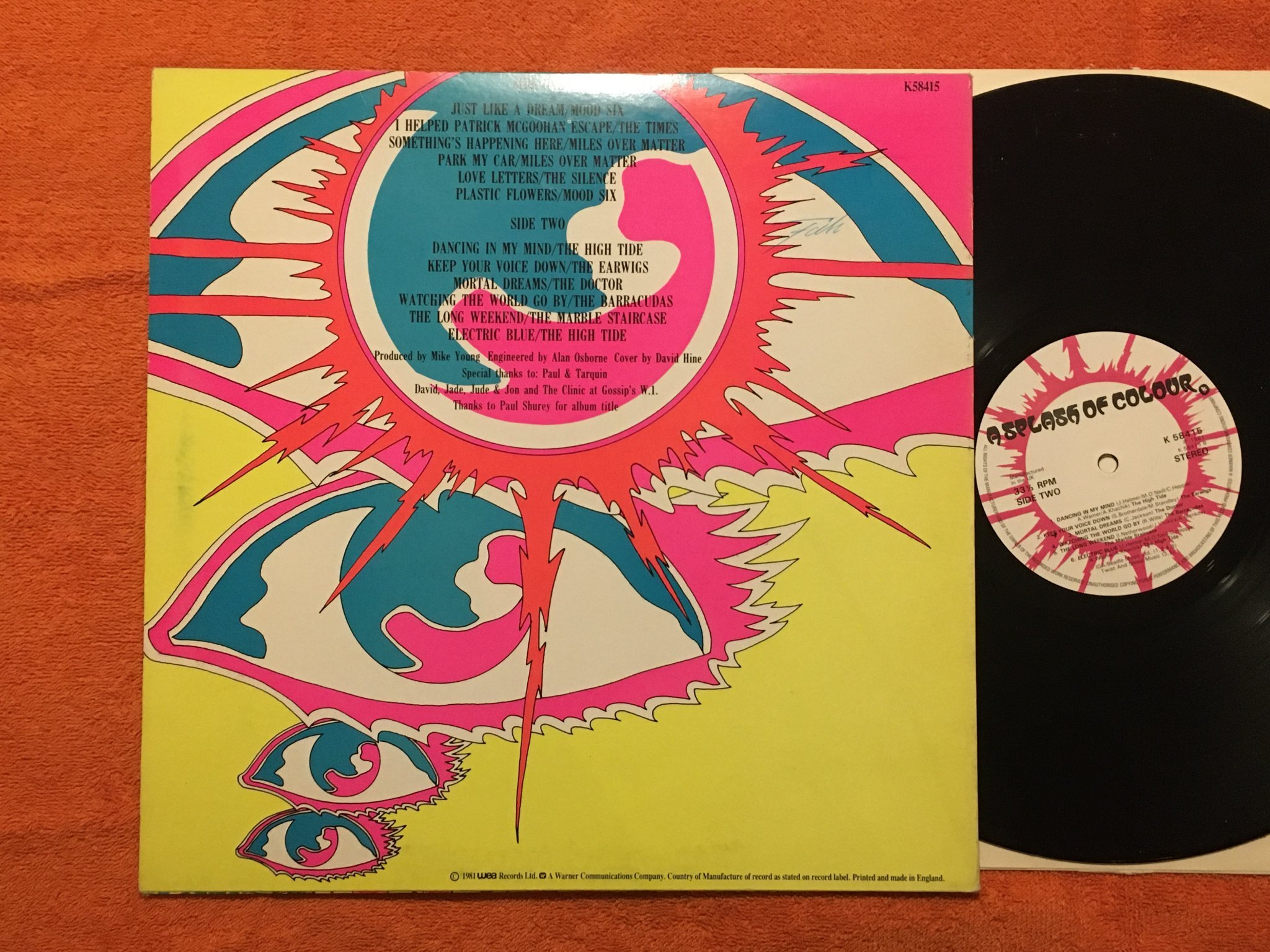 Omslagsbild för skivan VARIOUS a splash of colour  LP -81 UK WEA RECORDS LTD K 58415