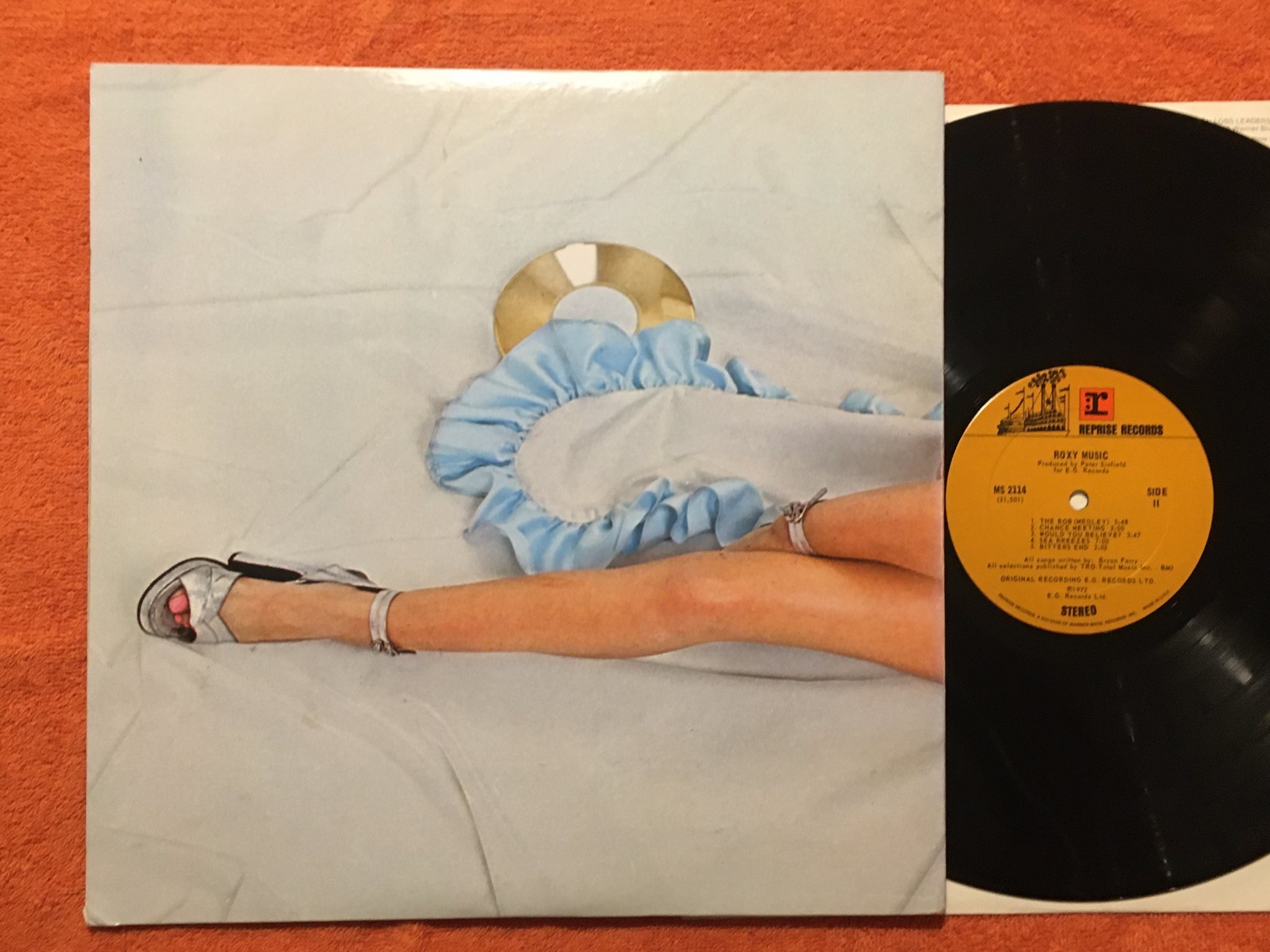 Omslagsbild för skivan ROXY MUSIC s/t LP -72 US REPRISE ms 2114