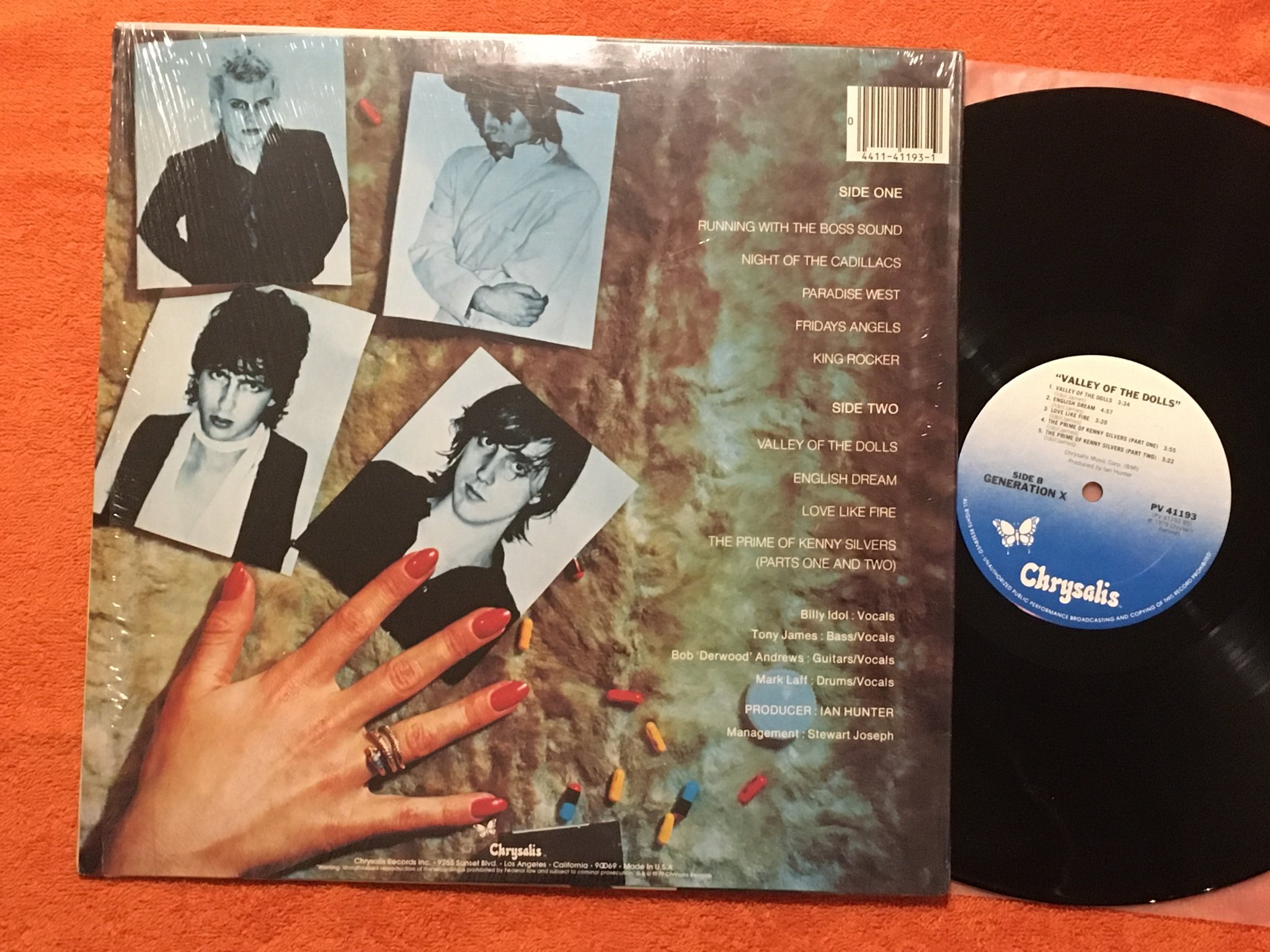 Omslagsbild för skivan GENERATION X valley of the dolls LP -79 US CHRYSALIS PV 41193